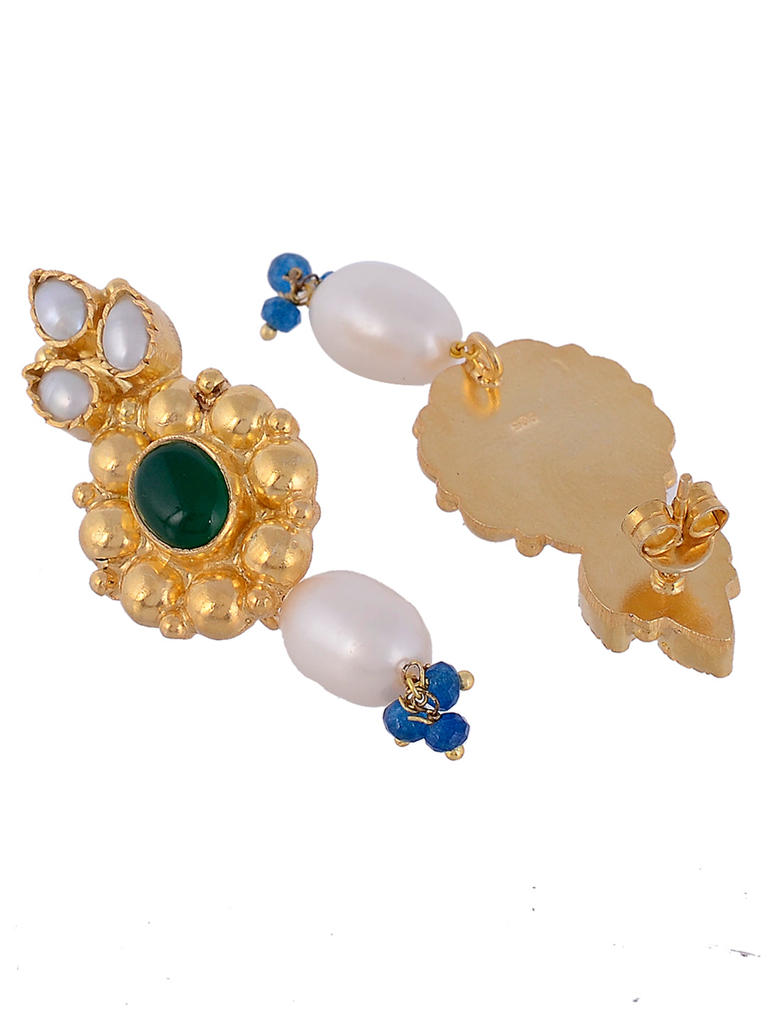 Gold Plated Sterling silver artisan earrings