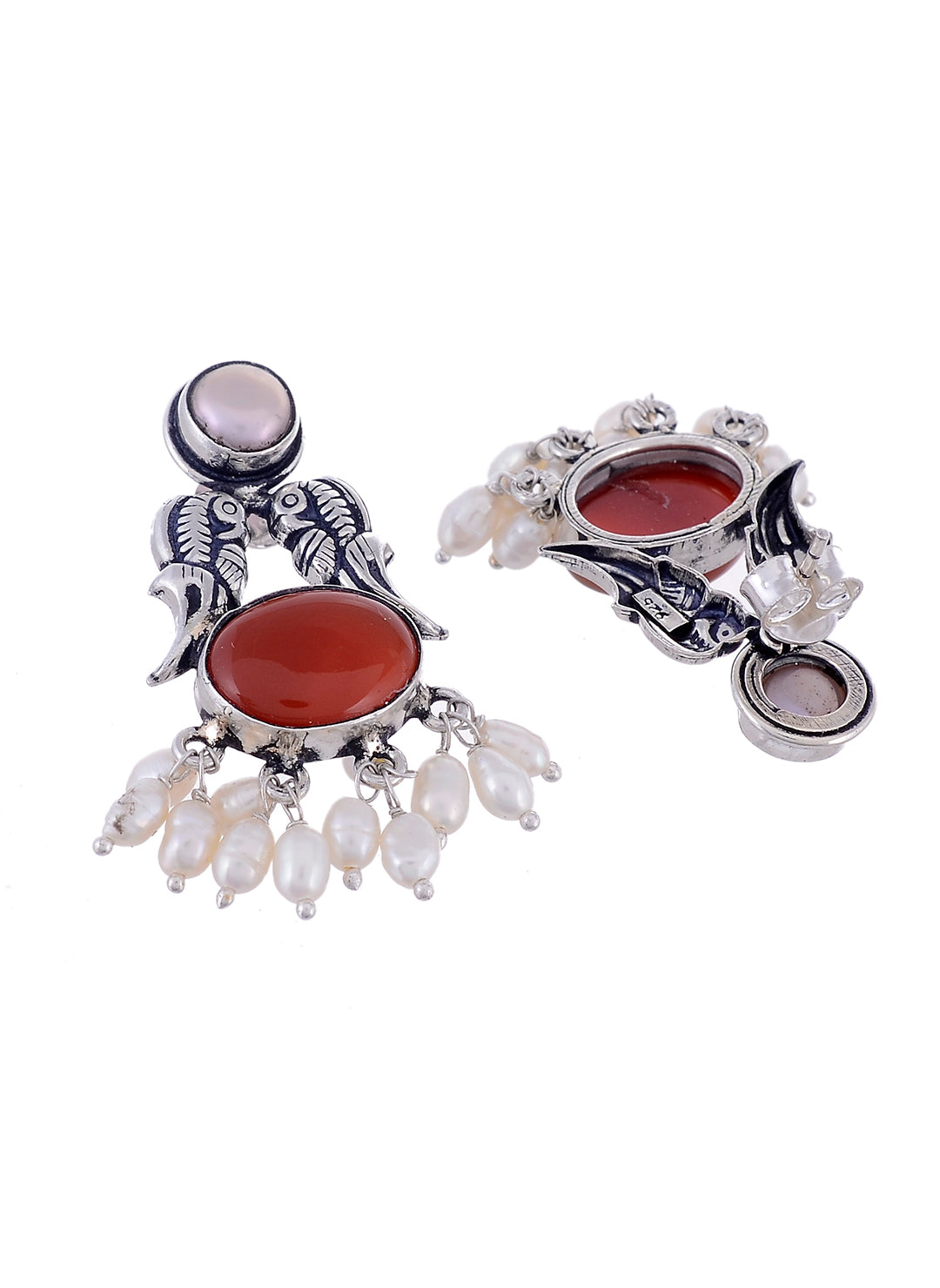 Sterling Silver 925 Earrings with pearl