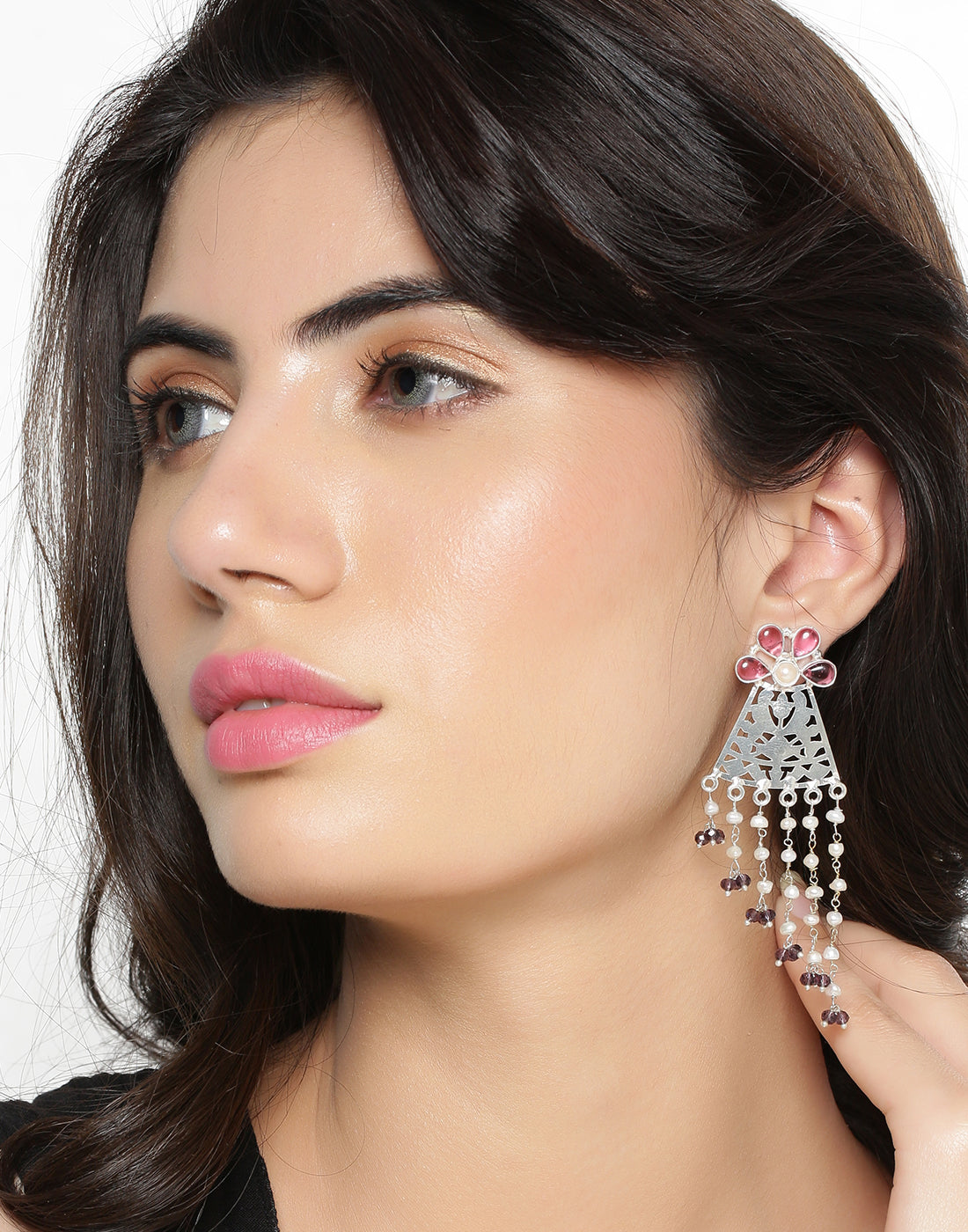 Sterling Silver Pearl Earrings By Silvermerc