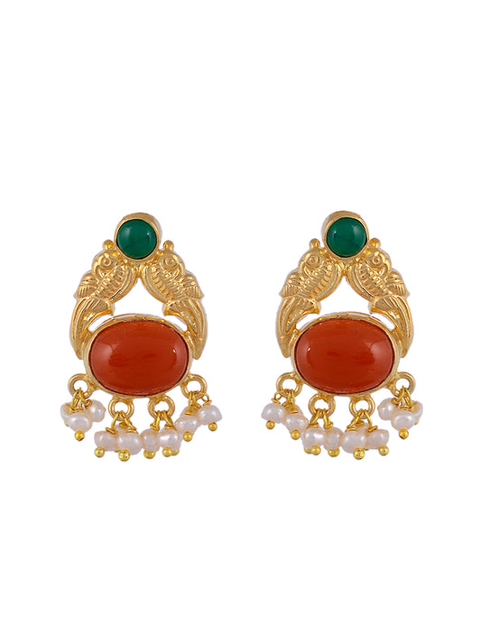 Traditional Gold Plated Sterling Silver Stud Earrings for Women Online