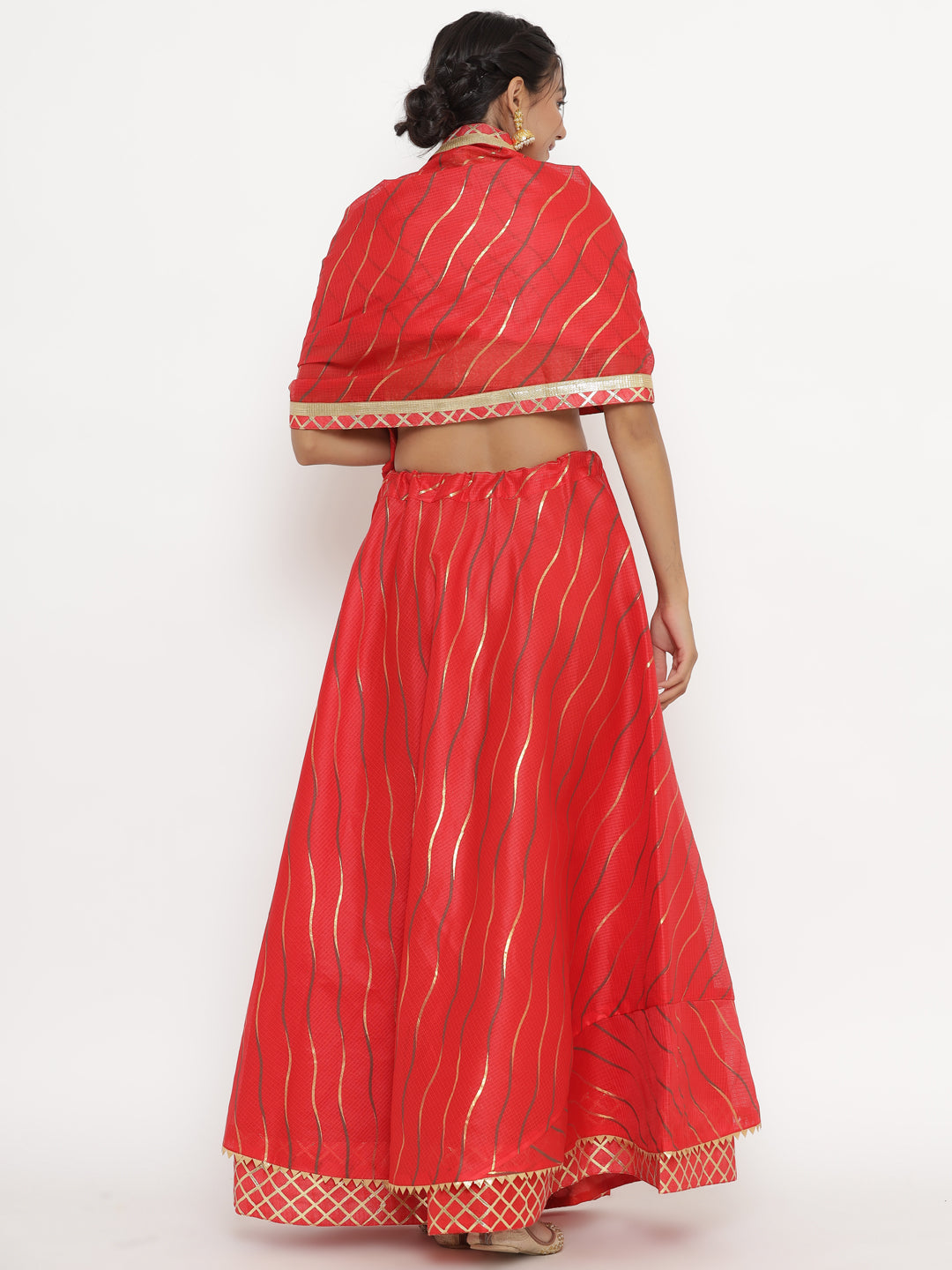 Eshana Kota Doriya Lehanga With Dupatta And Unstitched Blouse