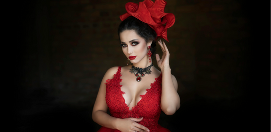 jewellery with red gown