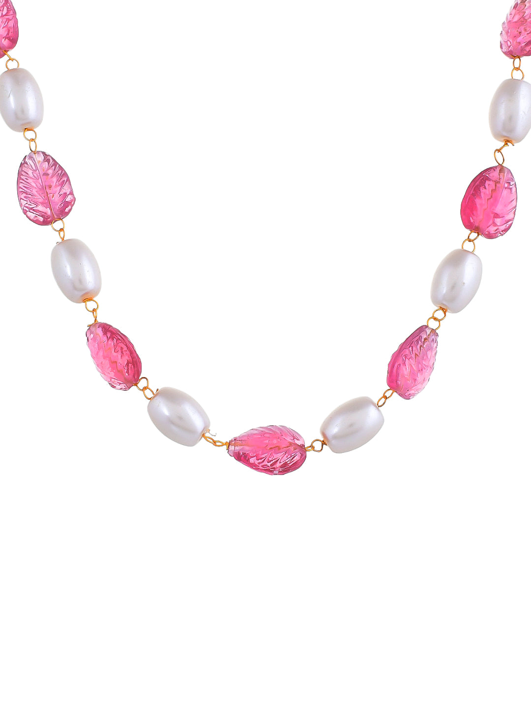 Pearl and Pink Gemstone Necklace