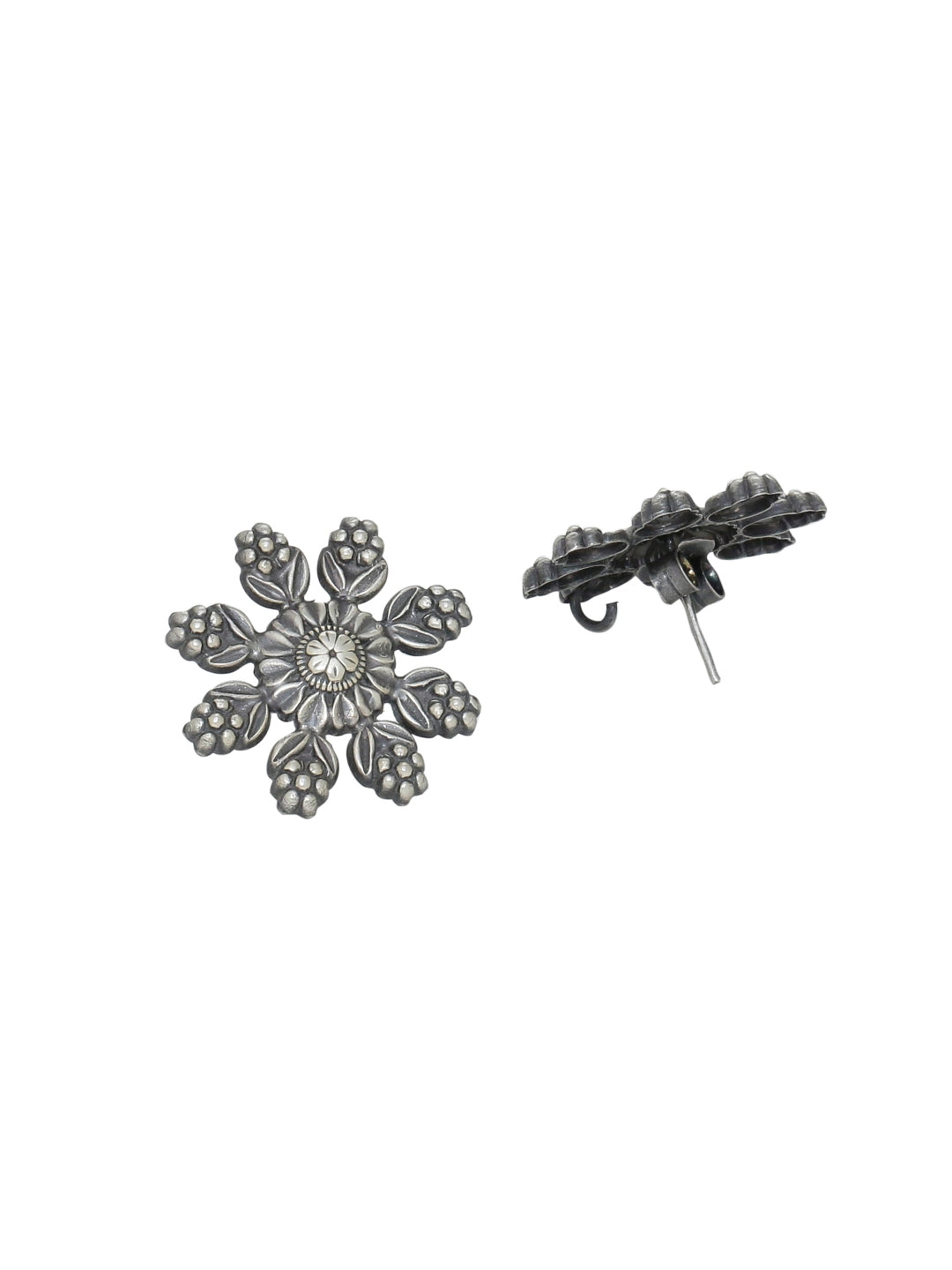 Oxidised Sterling Silver Stud (SSO8E_2)