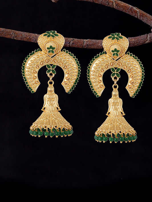 Gold plated  jhumka earring