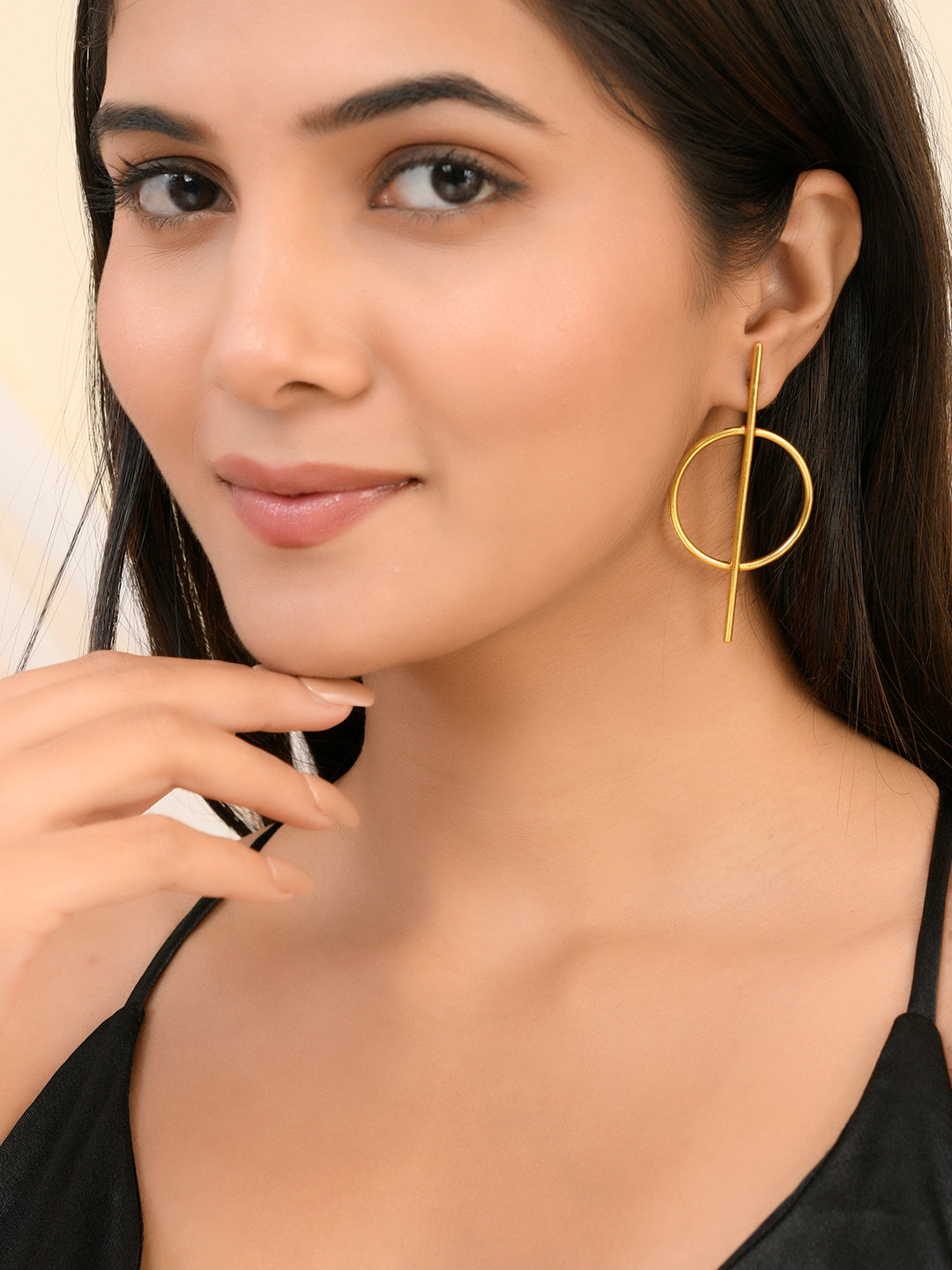 Beautiful Gold Tone  Long Earrings