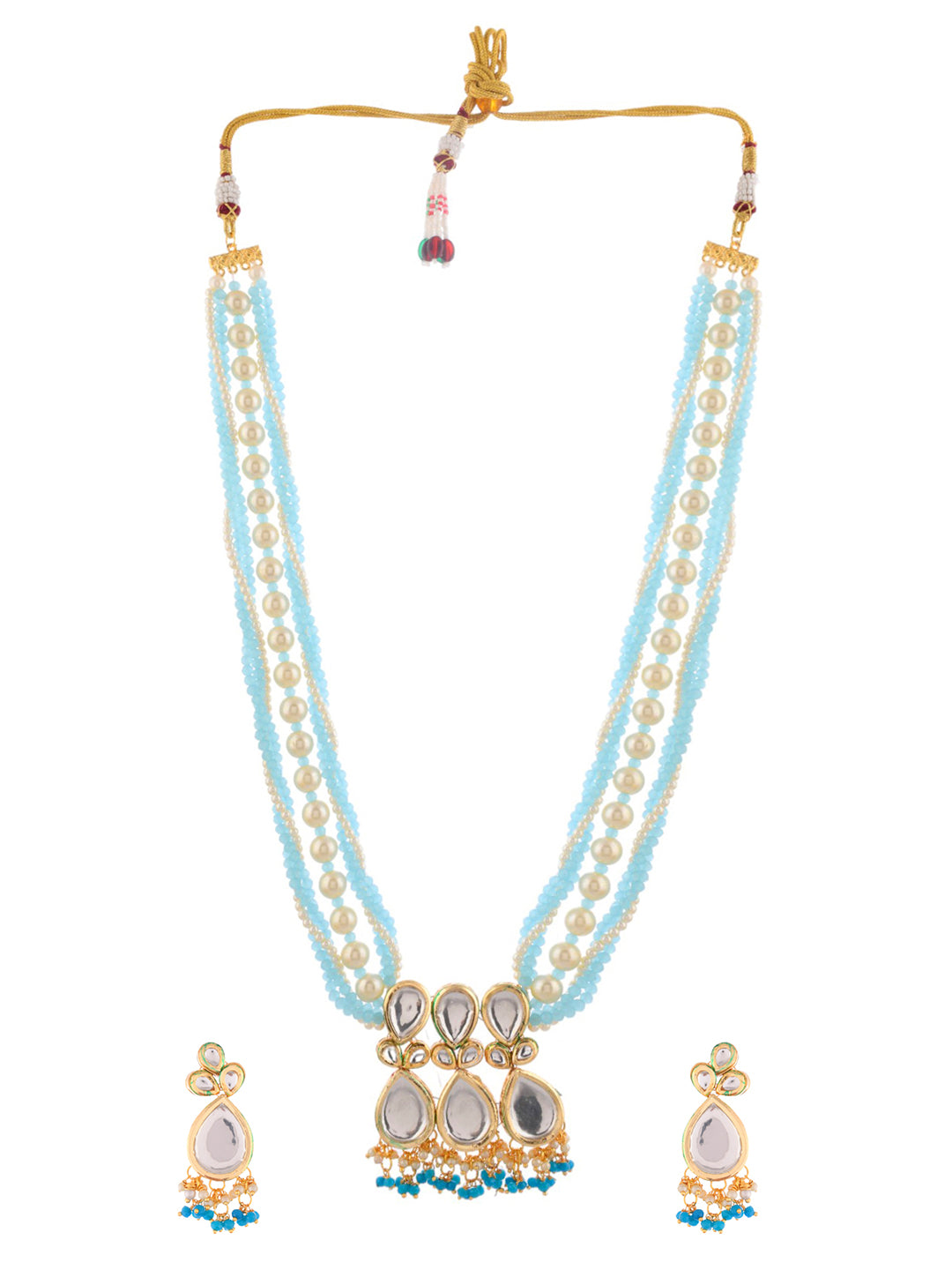 Gold Plated Kundan Jewellery Set For Women