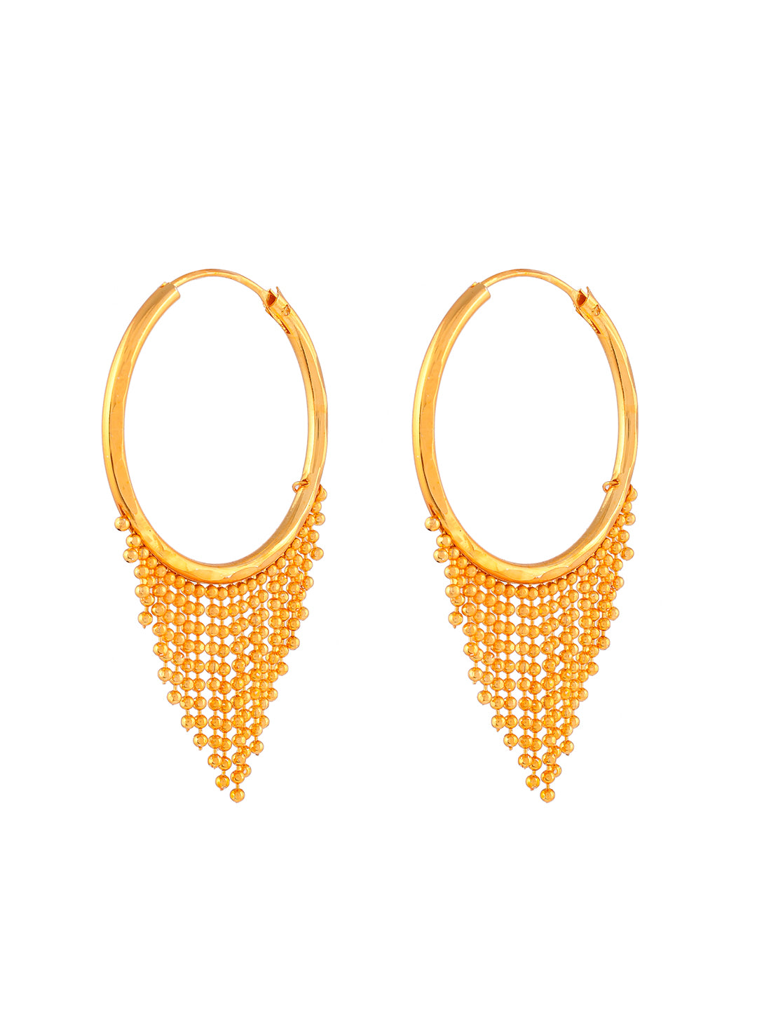 Gold plated hoop earring