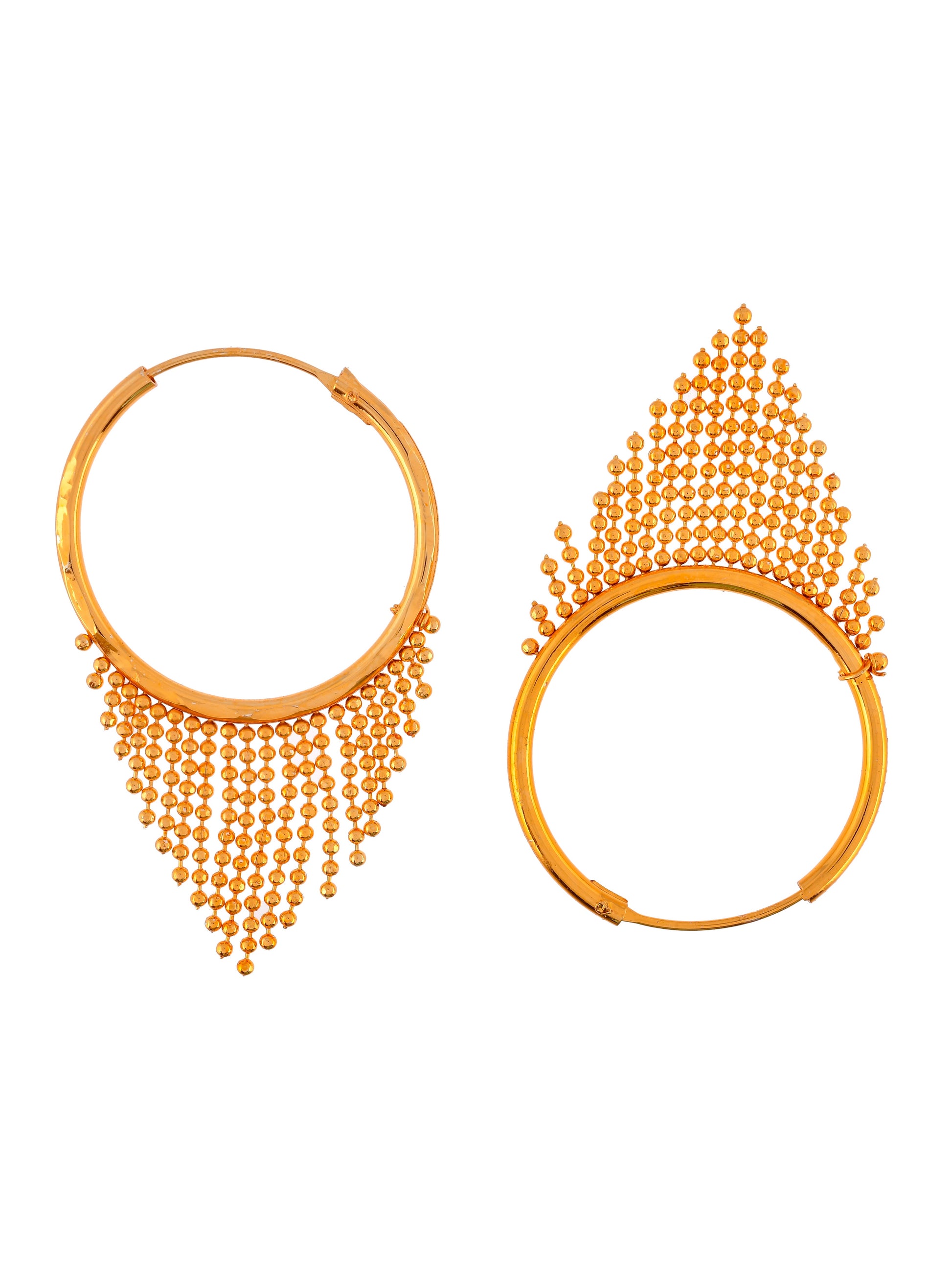 Gold plated hoop earring