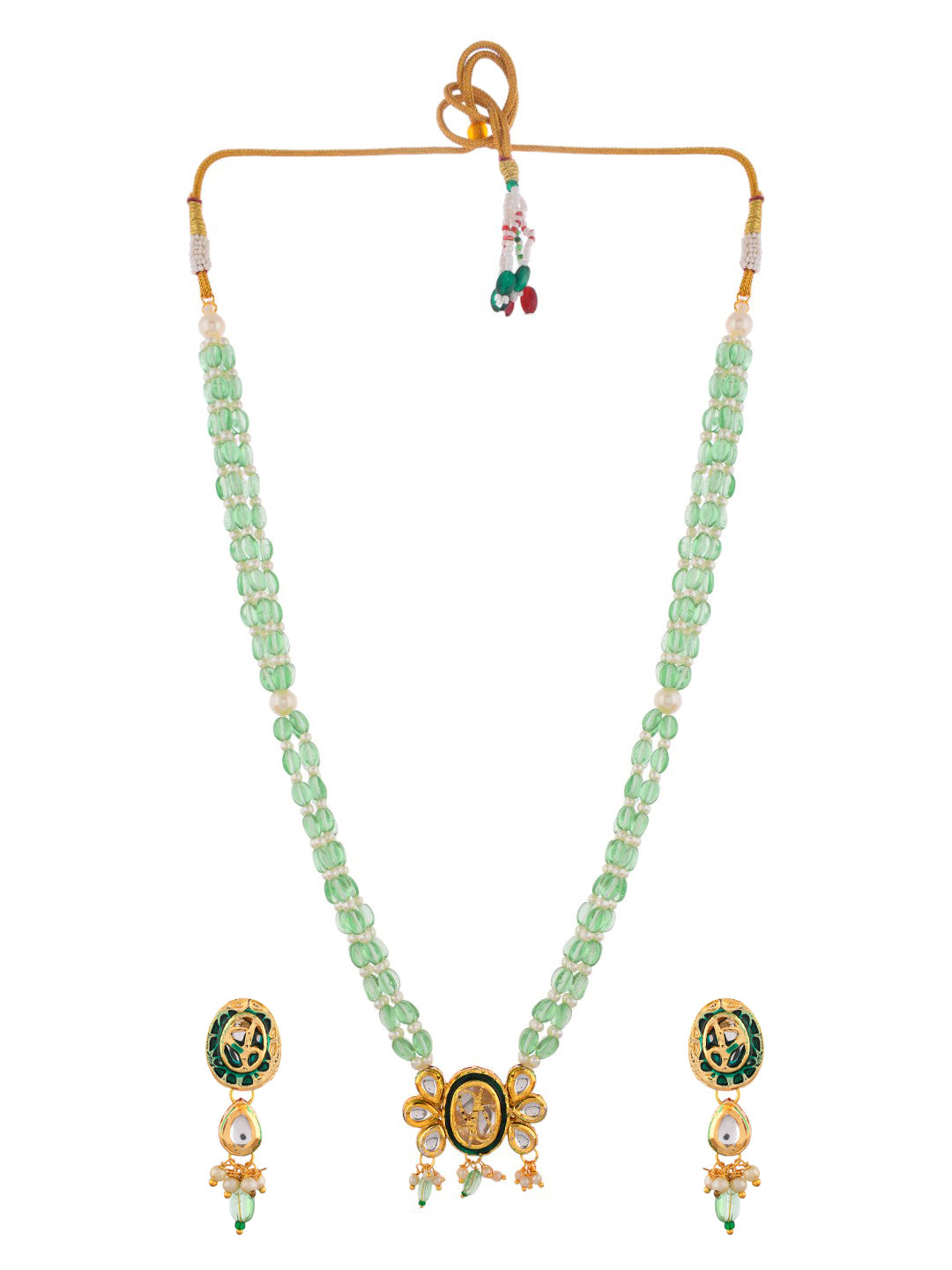 Kundan Long Necklace Set For Women