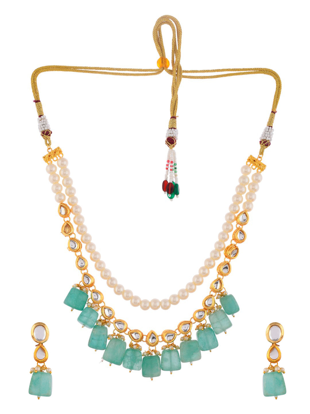 Kundan Pearl Jewellery Set For Women