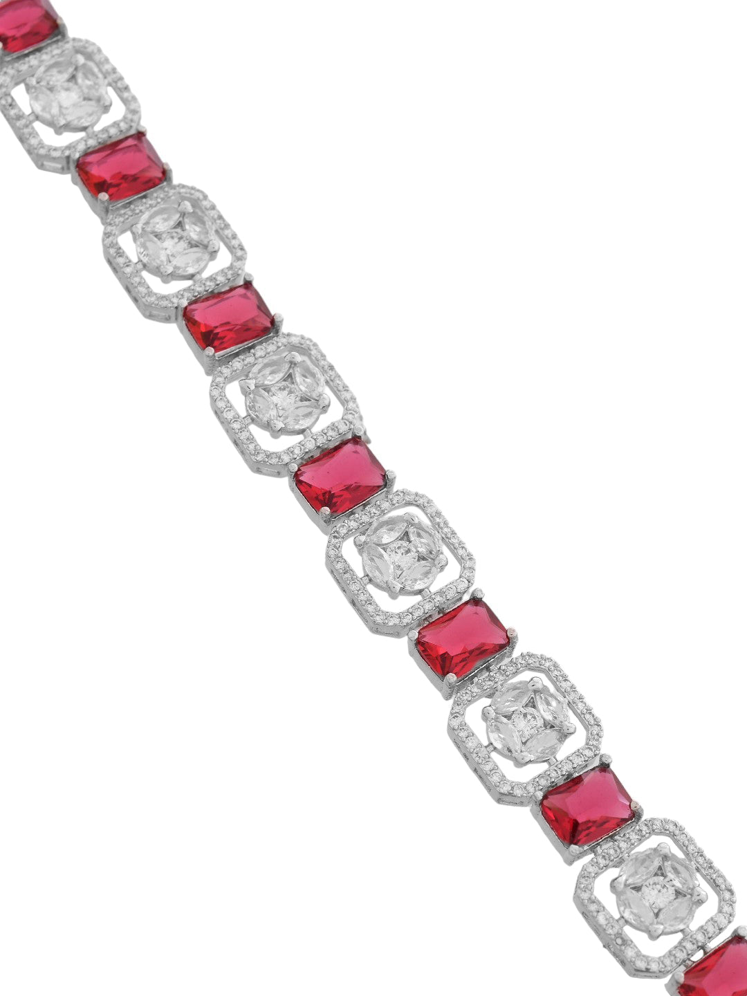 Red American diamond Charm Bracelets for Women