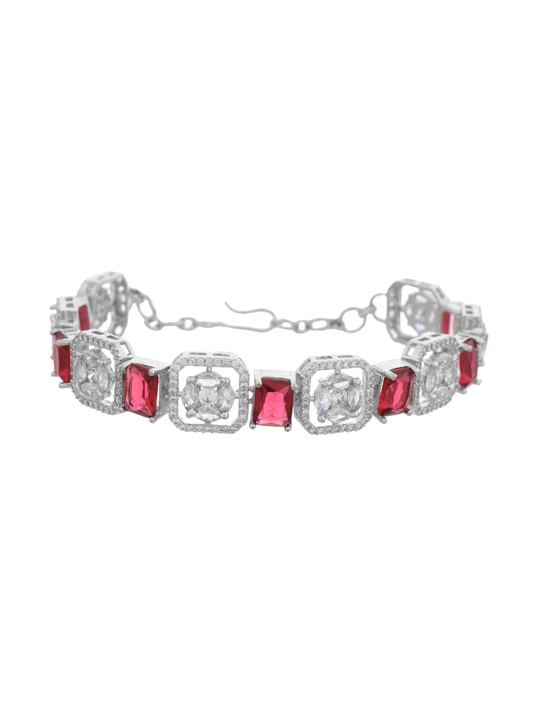 Red American diamond Charm Bracelets for Women