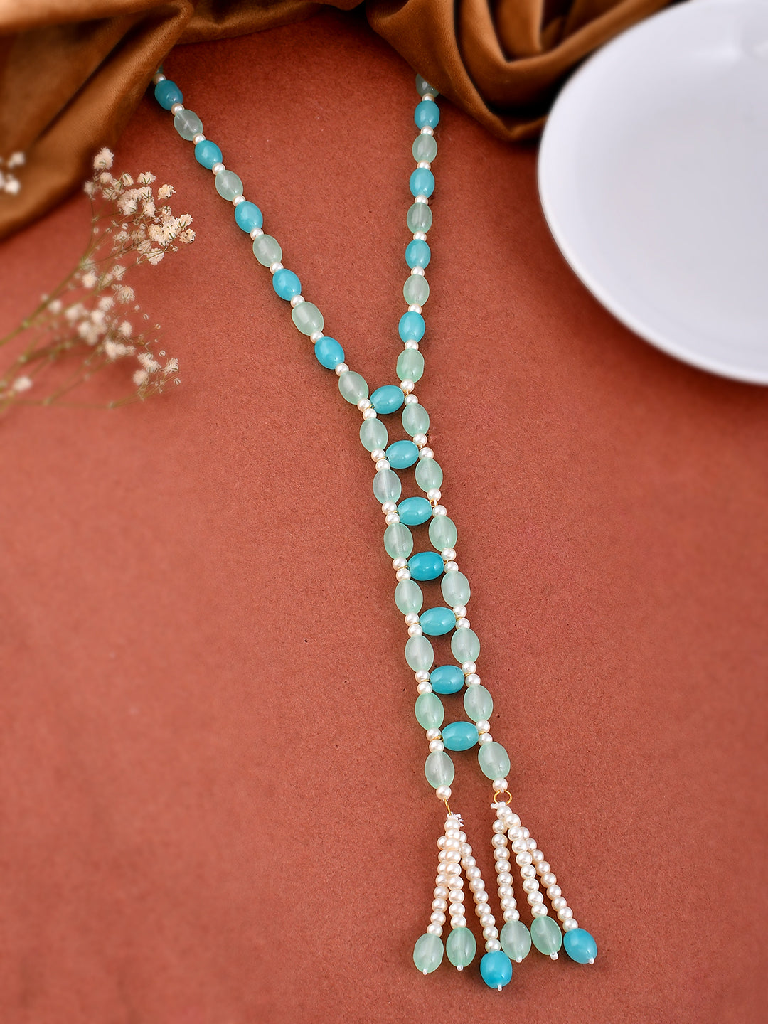 Gold-plated Pearls Tasselled Necklaces for Women Online