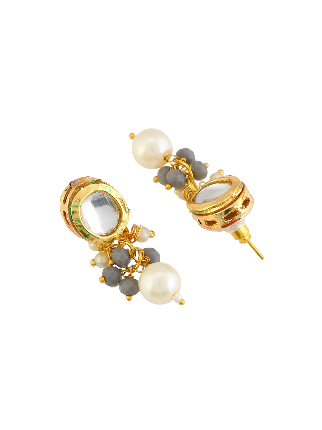 Pearl Kundan Necklace Set With Earrings For Women