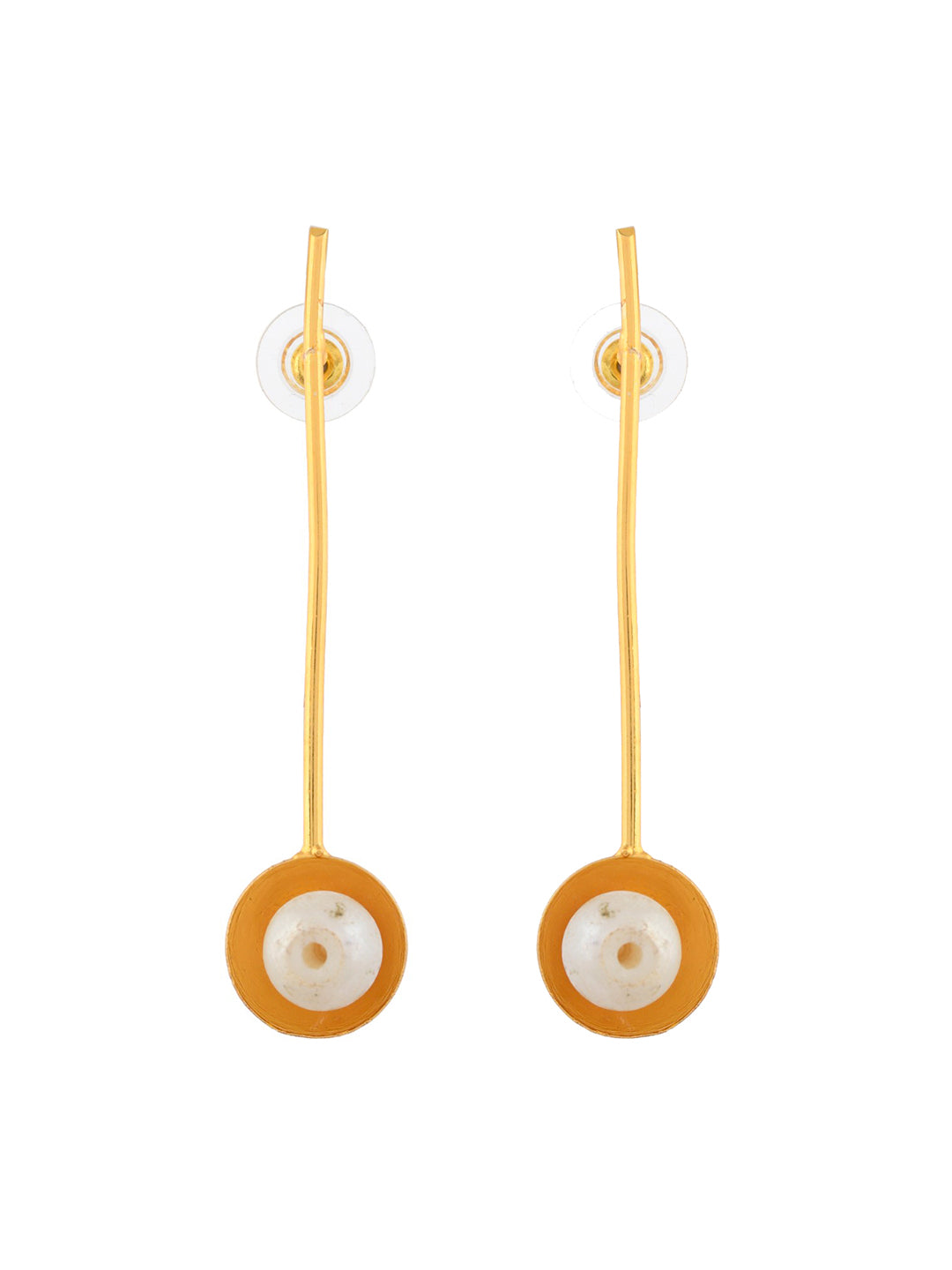 Pearl  And Gold Plated Long Earring Women Earring 