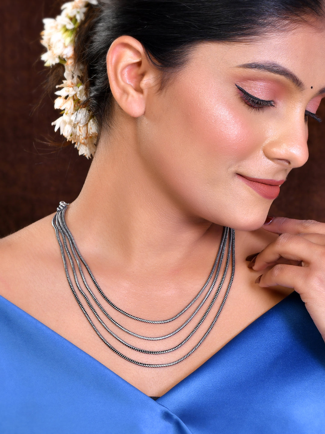 Multi-Strand Silver Necklace