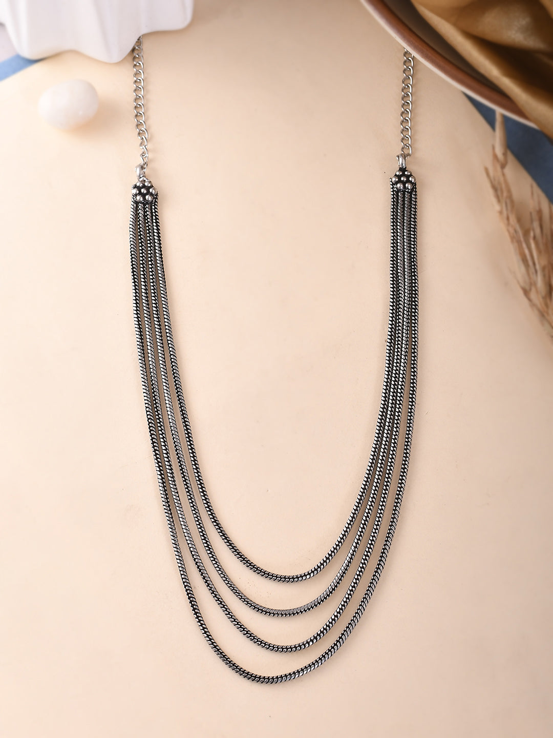 Multi-Strand Silver Necklace