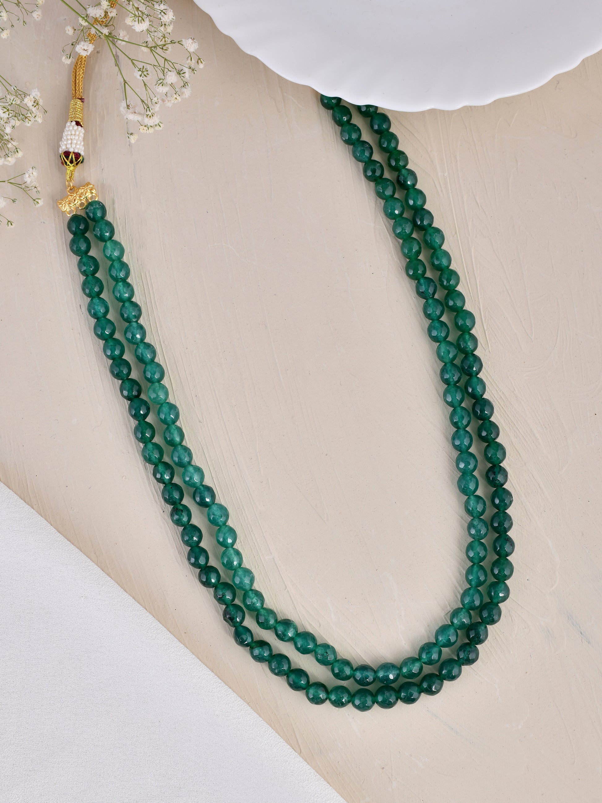 Semi Precious Aventurine Layered Green Necklaces for Women Online