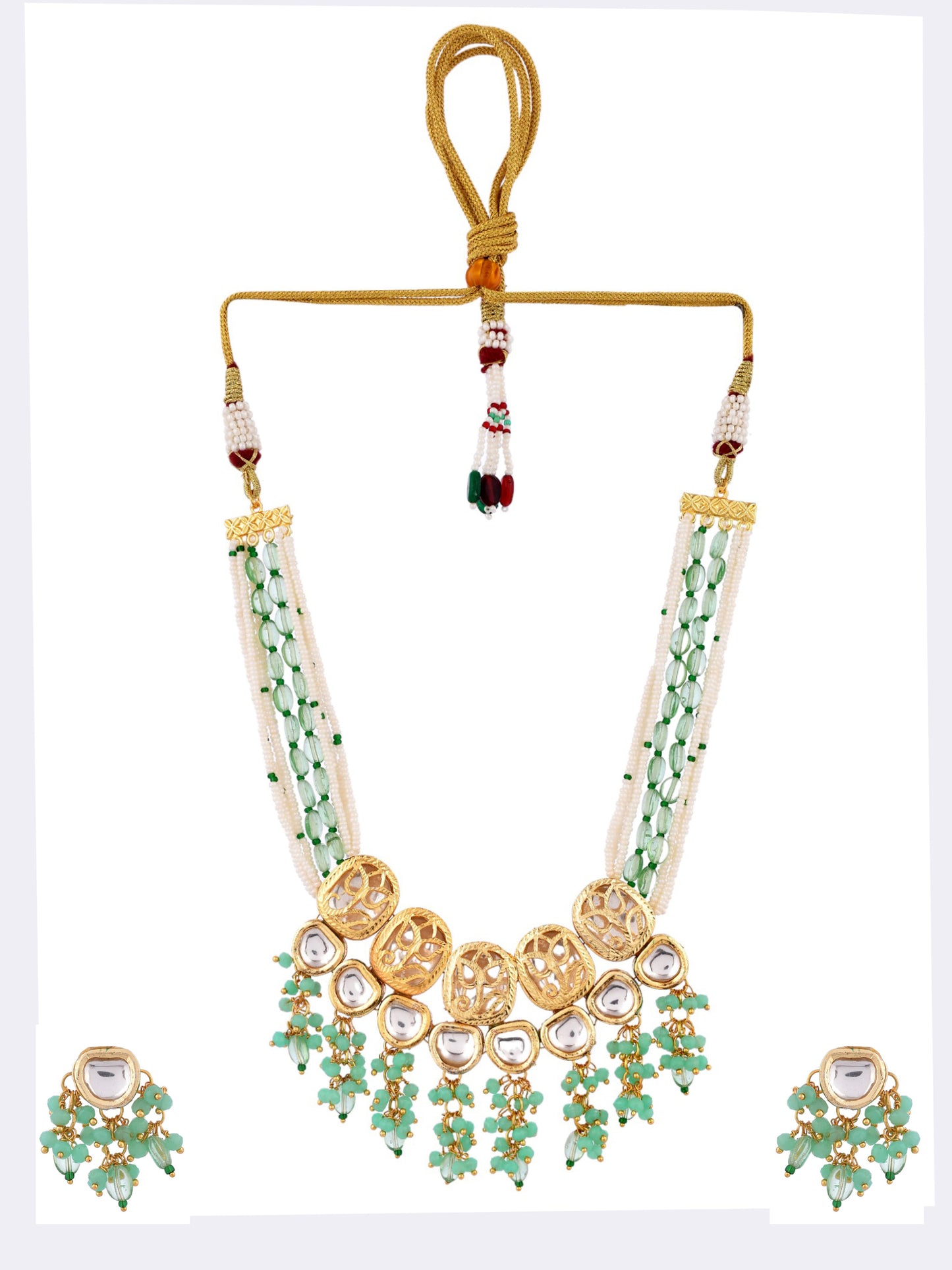 Stylish Pearl Kundan Choker Necklace Set
