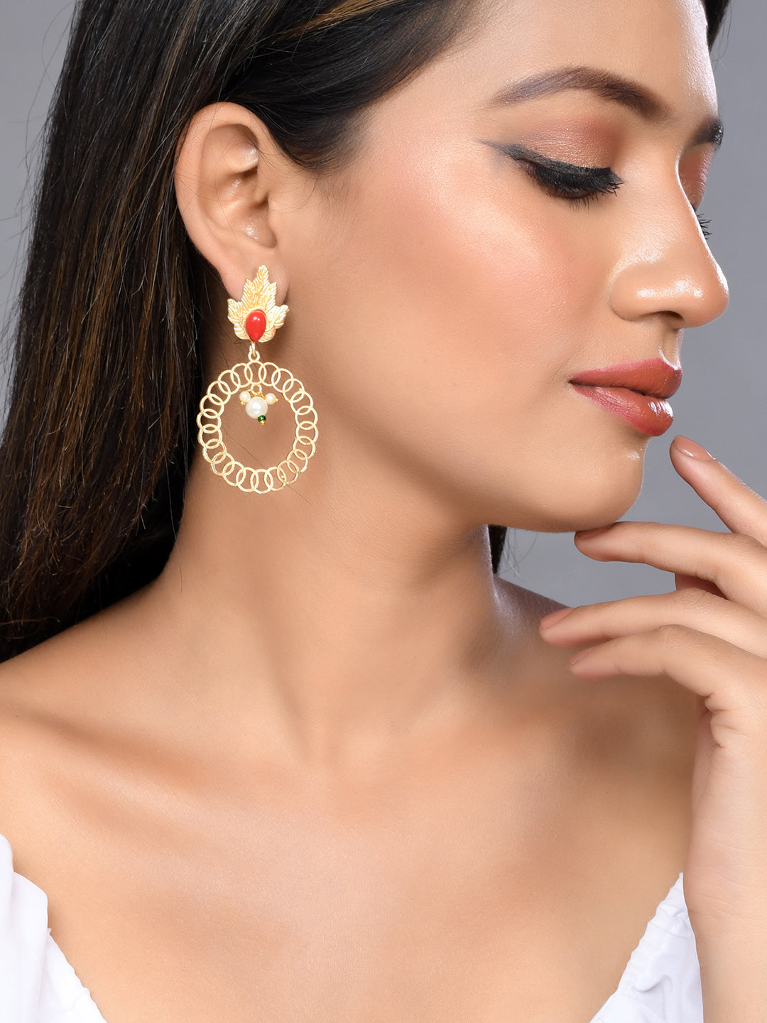 gold plated drop earring