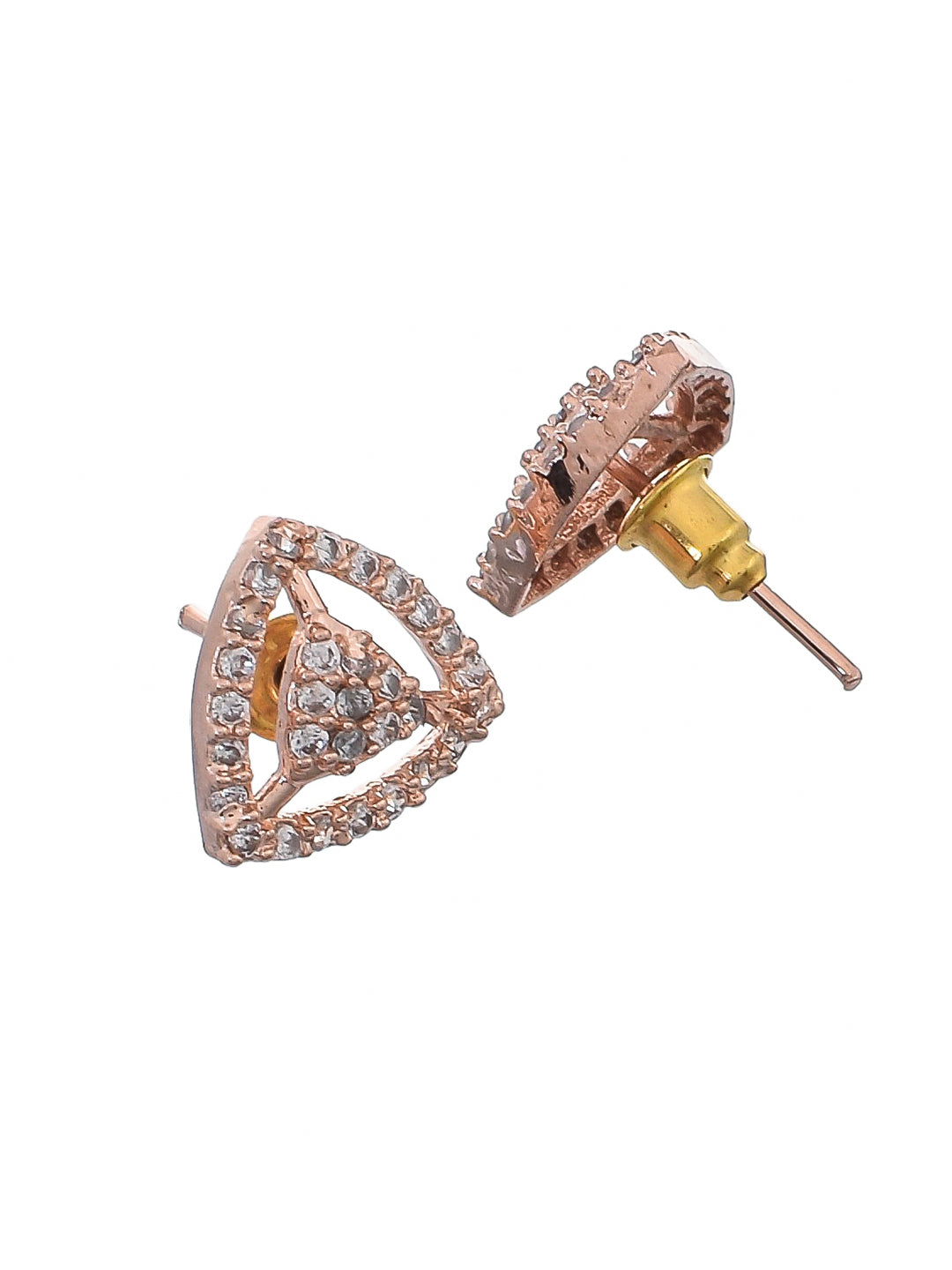 Buy quality Traditional Diamond Stud Earring in 18K Rose Gold in Pune