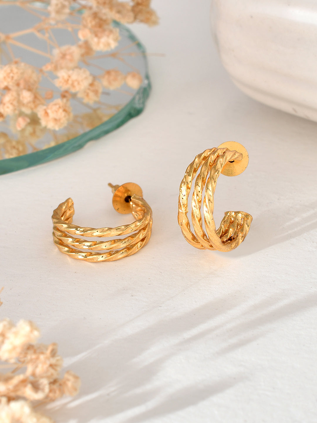 Gold Plated stylish hoop earrings for women/girls