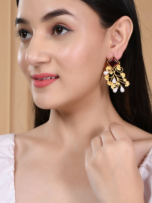 Gold Plated Drop and Dangle  Earring