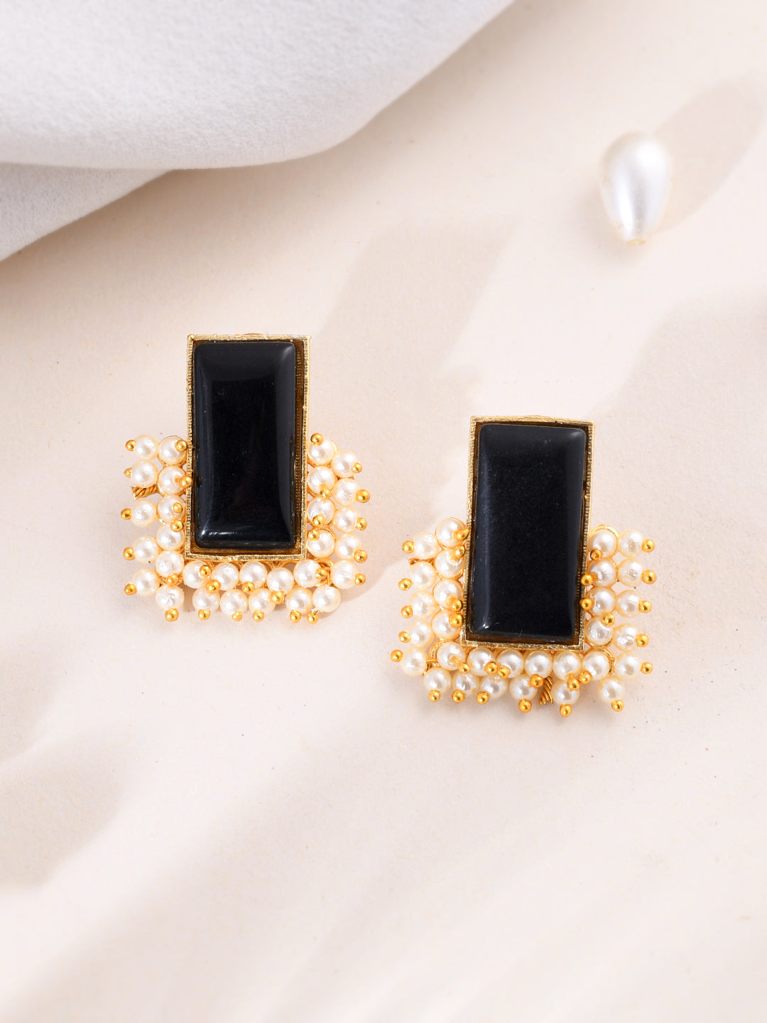 Gold Plated Pearl Drop Earrings for Women Online