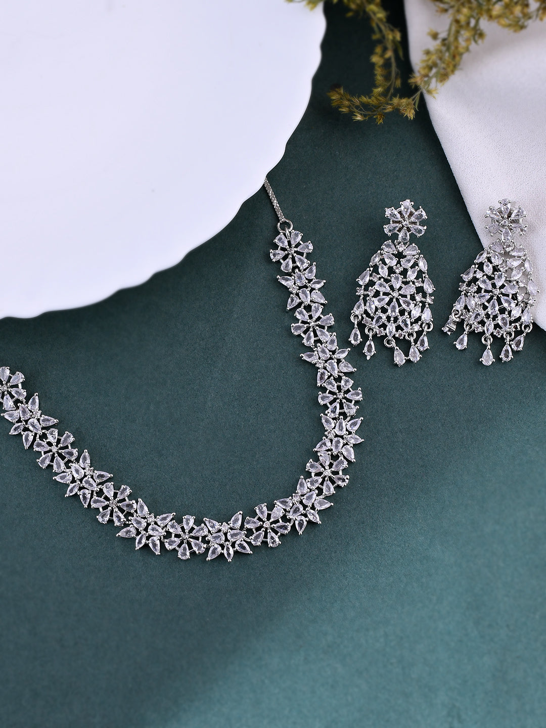 Designer Silver Plated Jewellery Set