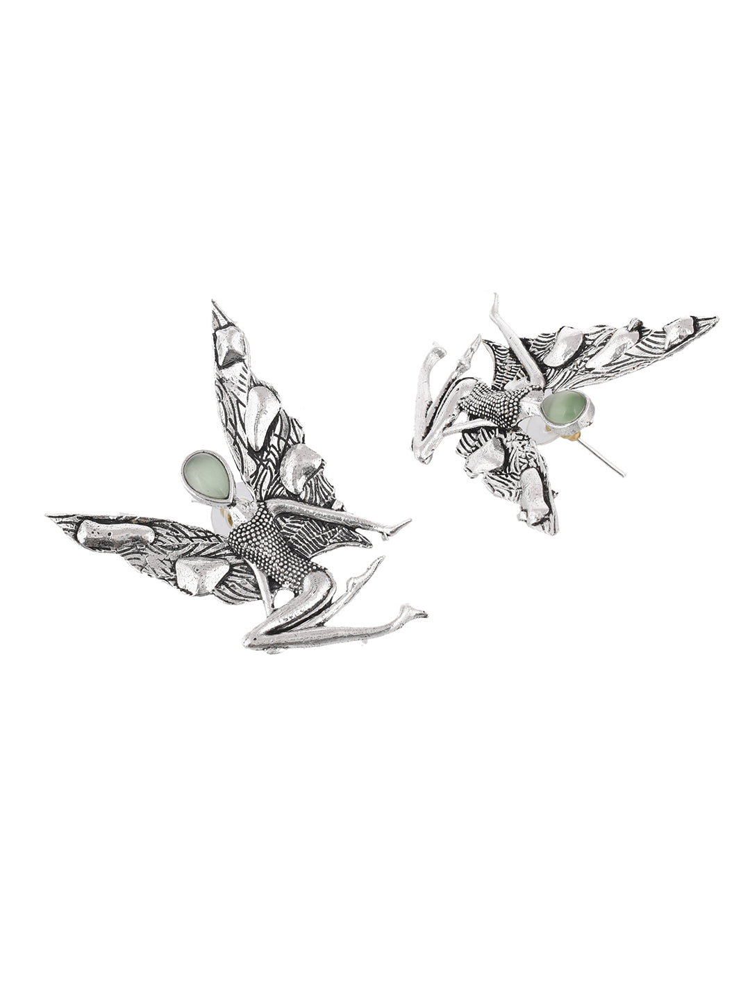 Silver plated simbrella earring