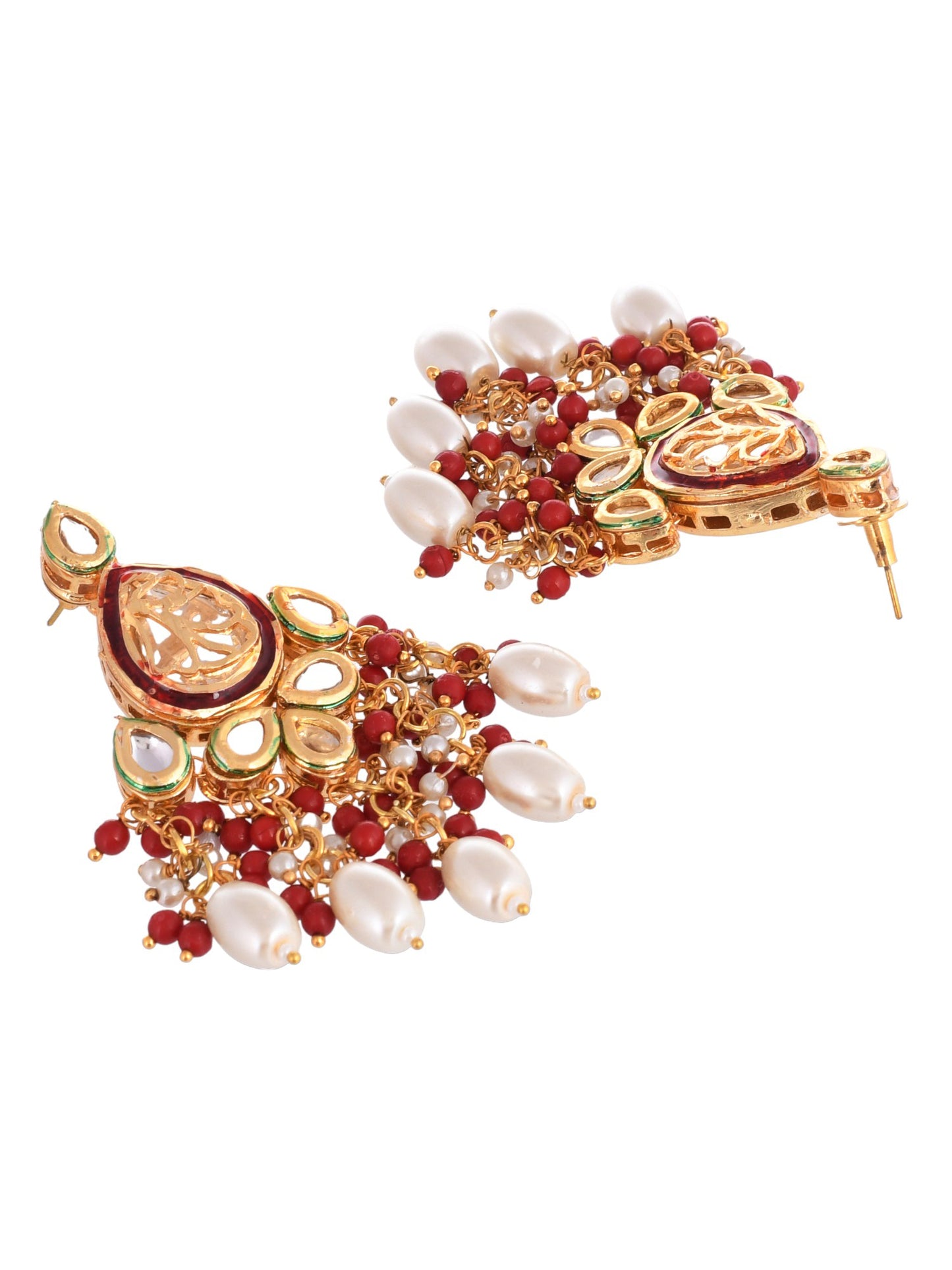 Pearl kundan gold plated jewellery set