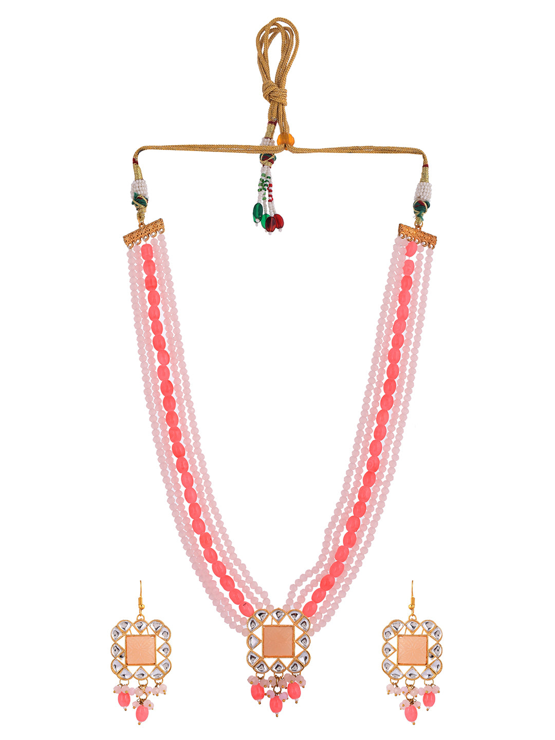 Long layered kundan jewellery set