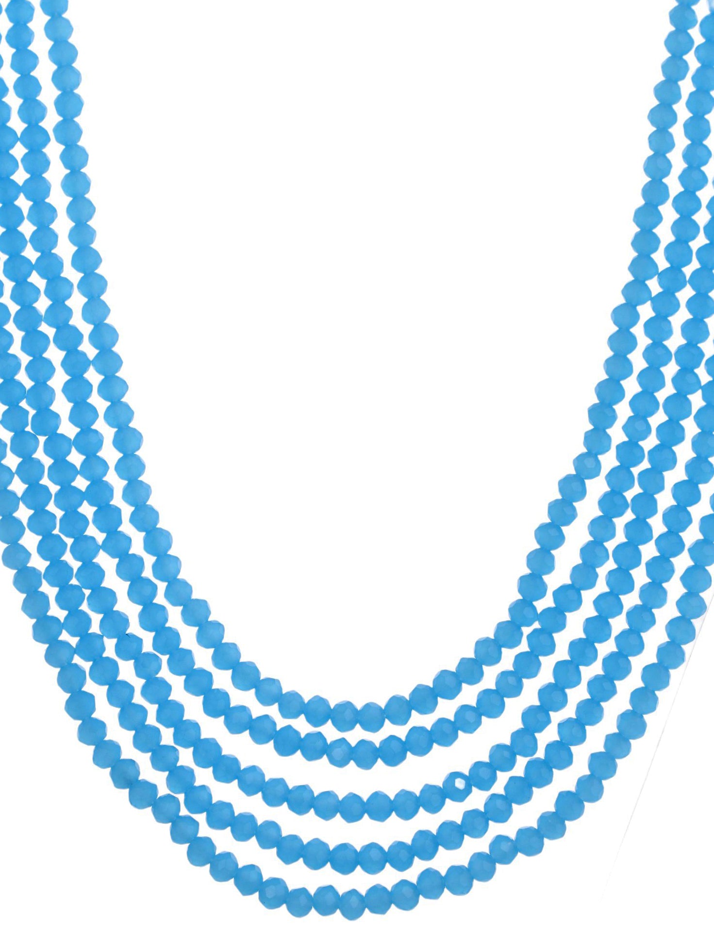 Long Blue layered Necklace