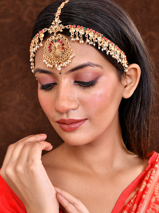 Tranding South Indian Temple mangtika matha patti / Headchain by Silvermerc Designs