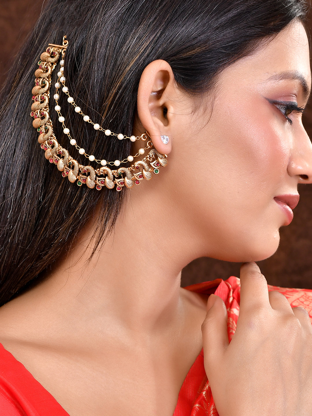 Elegant Golden Cascade Earrings