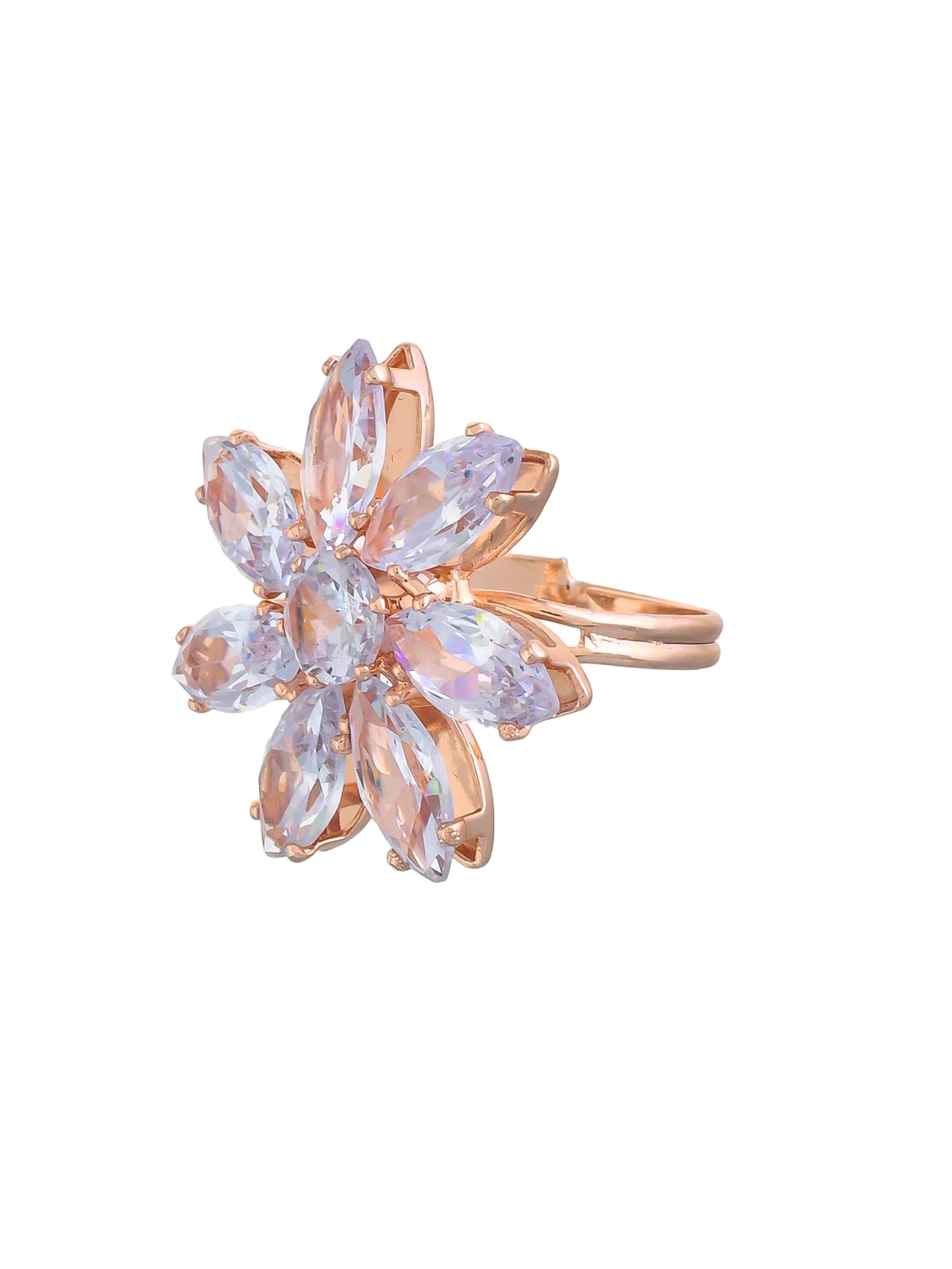American Diamond Ring Cocktail rings | Flower design rings for girls& women