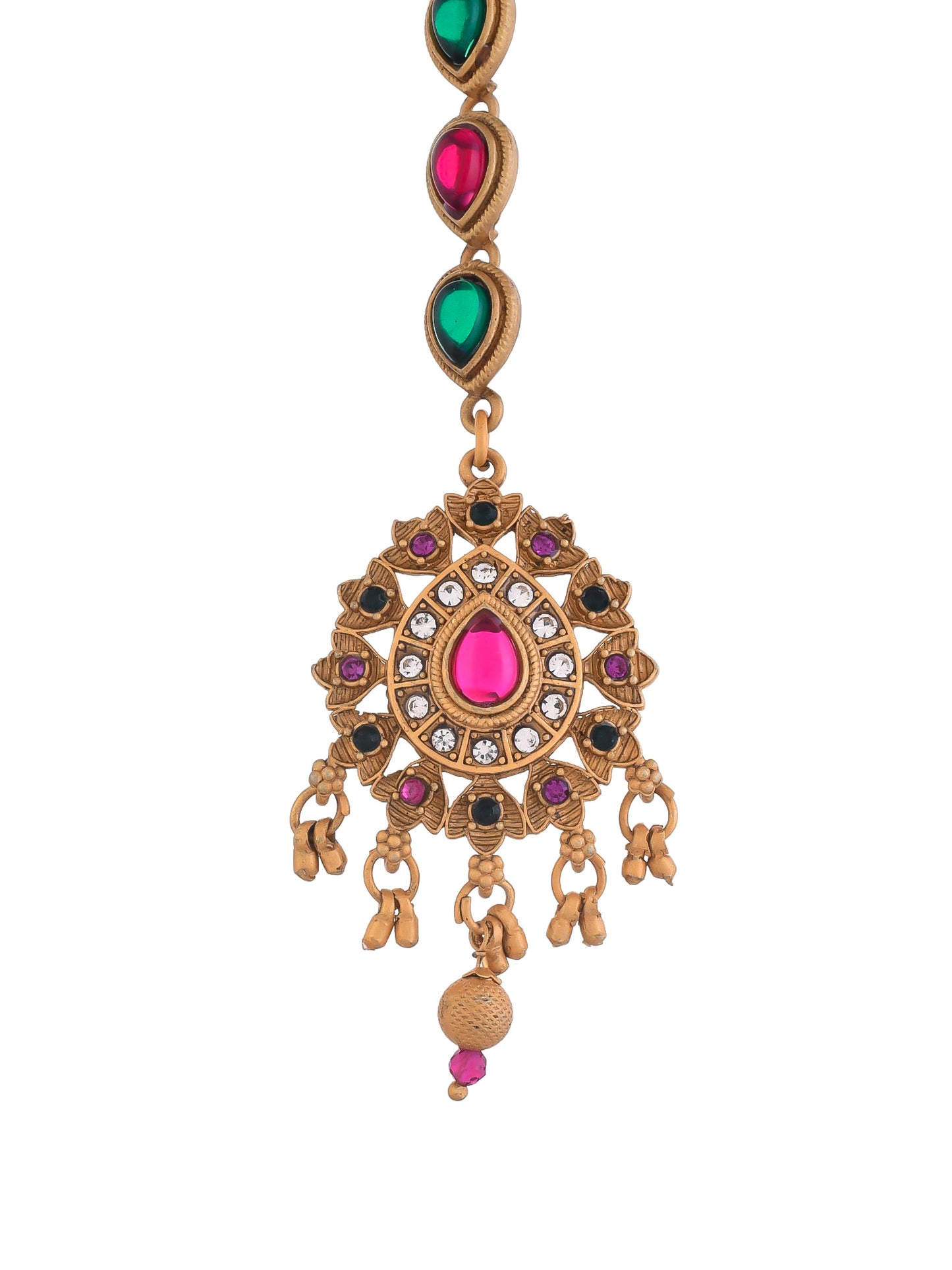 Gold Tone Maangtikka with Stones Shop now Temple Jewelry Timeless Elegance