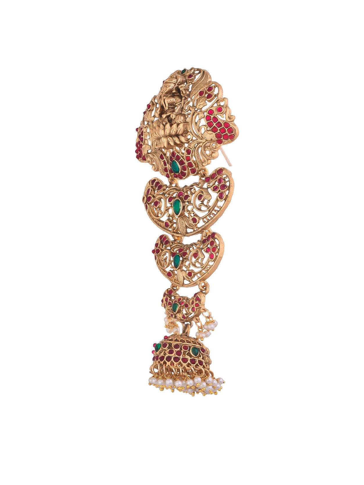 Gold Plated Half Moon Bridal Jadai Choti Wedding Hair Accessory