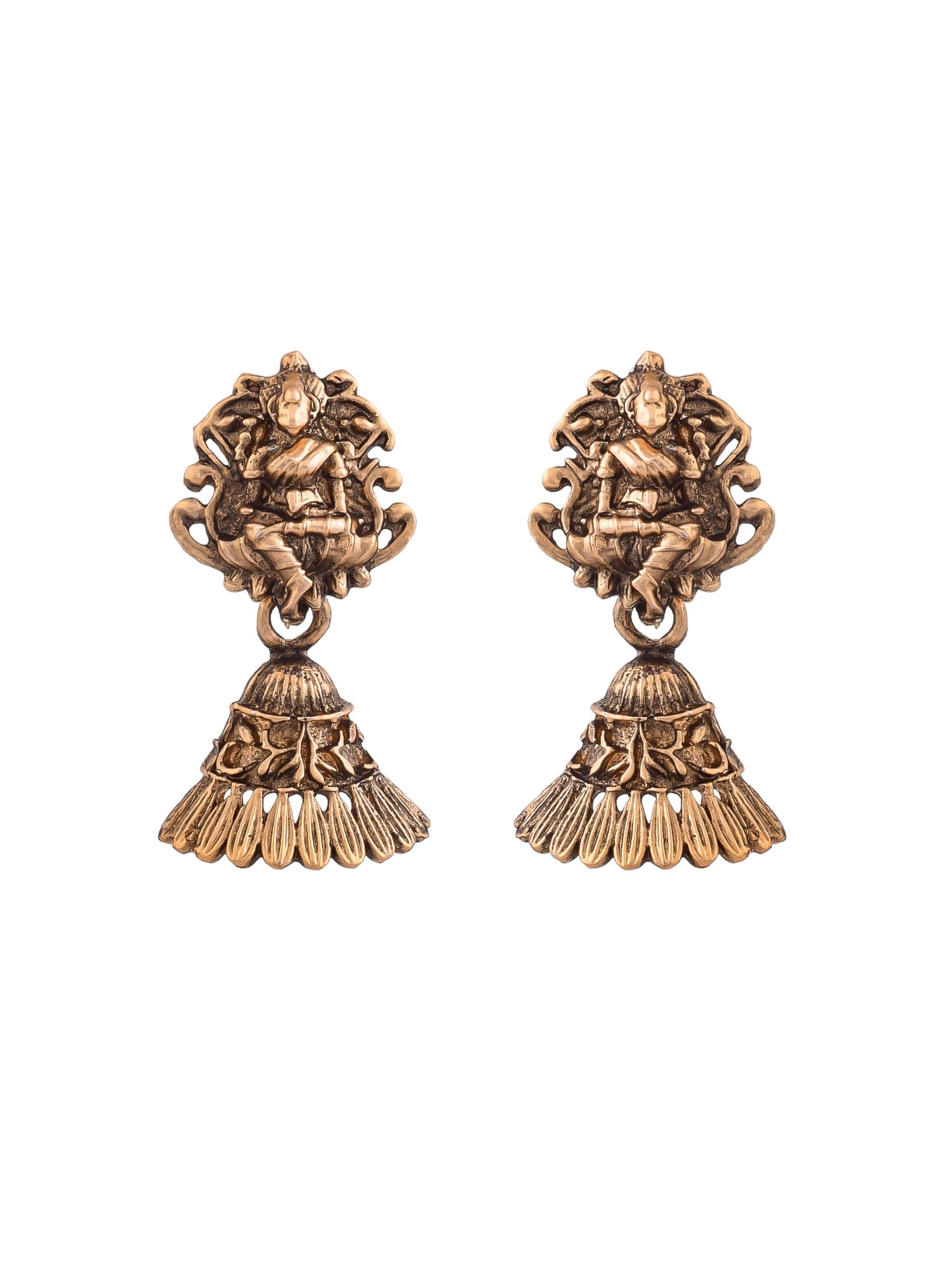 Gold-tone Goddess Temple Jewellery Set