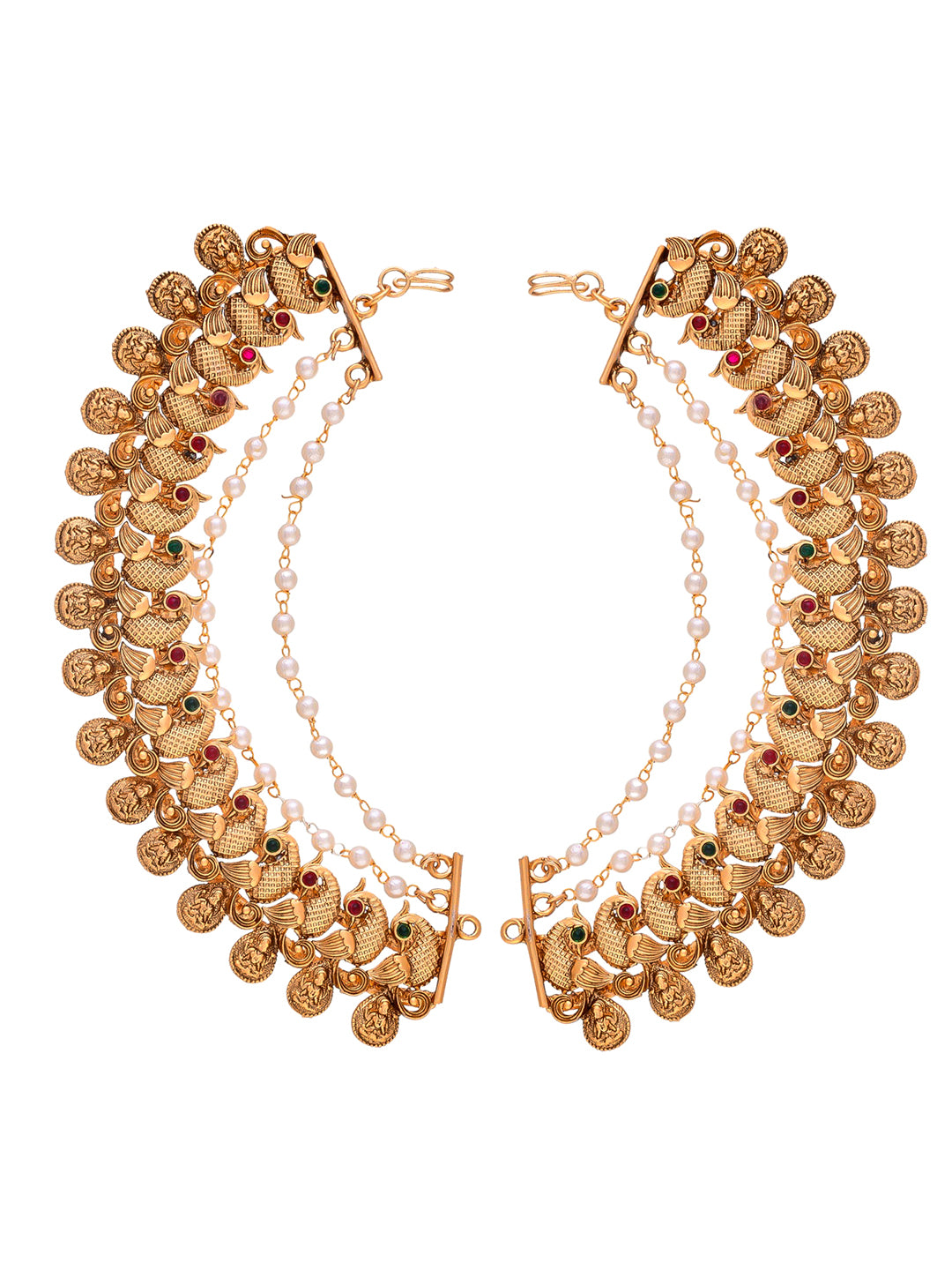 Elegant Gold Leaf Long Earrings - A Touch of Traditional Glamour