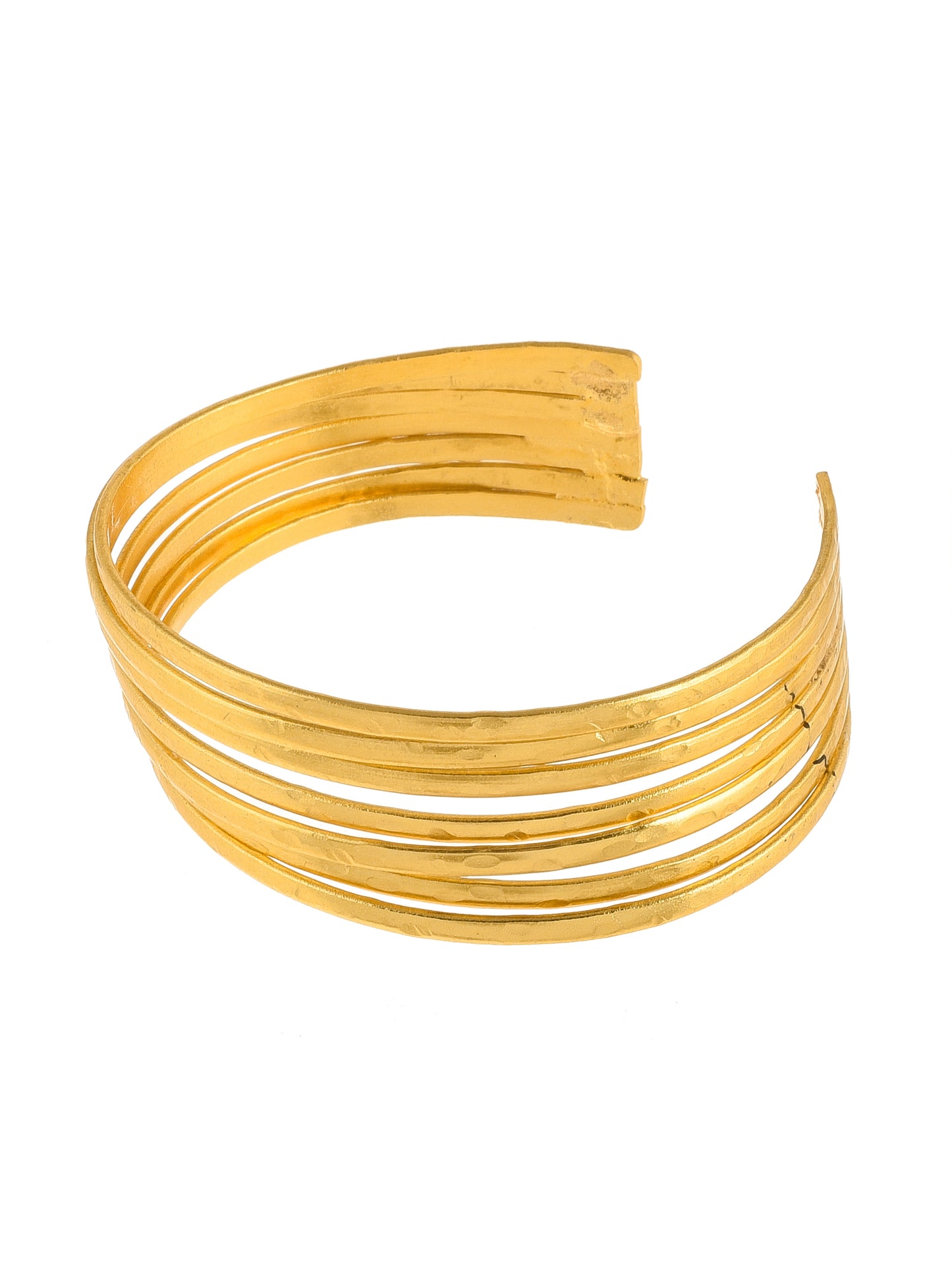 Contemporary hammered Brass bracelet