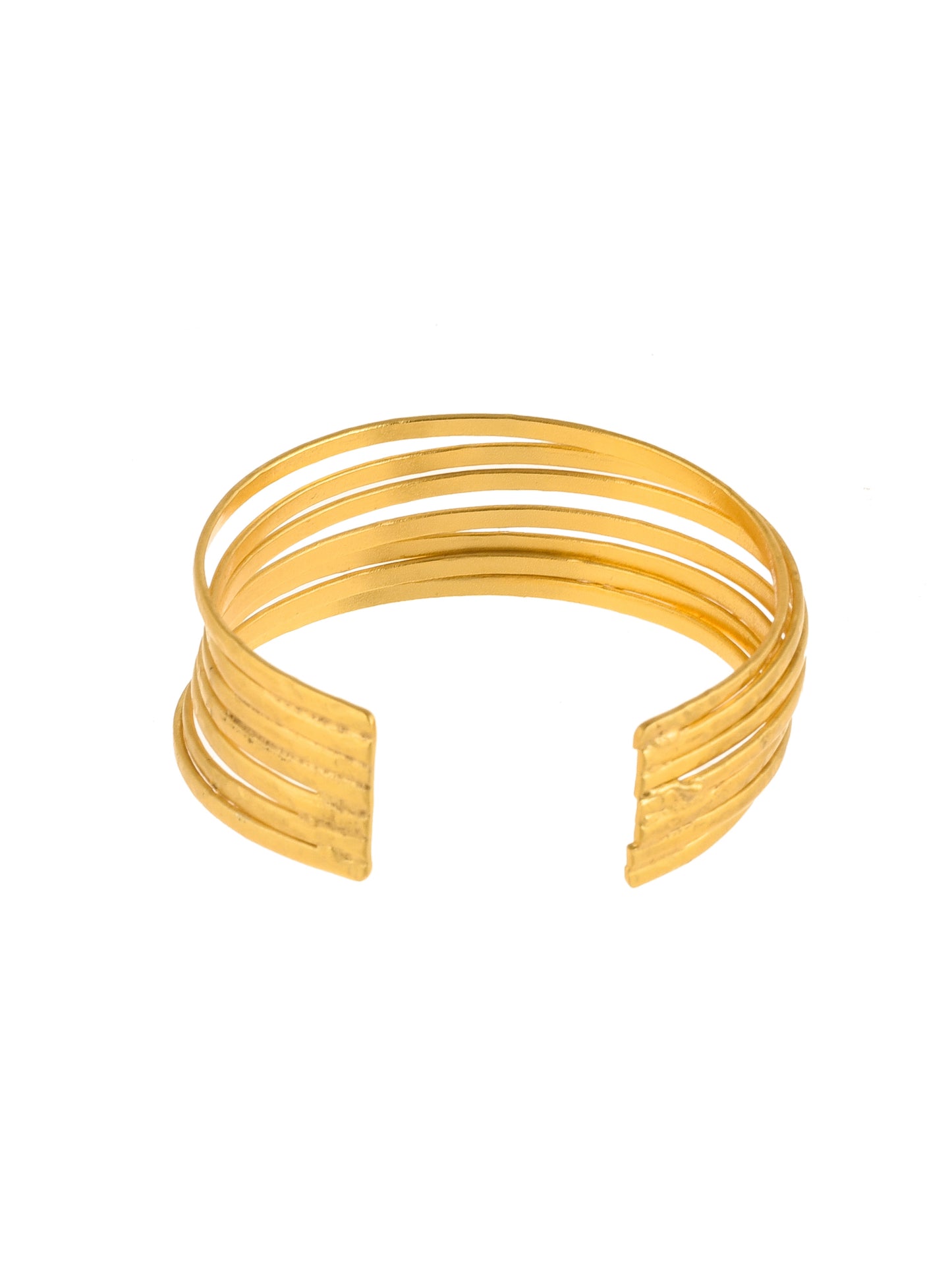 Contemporary hammered Brass bracelet
