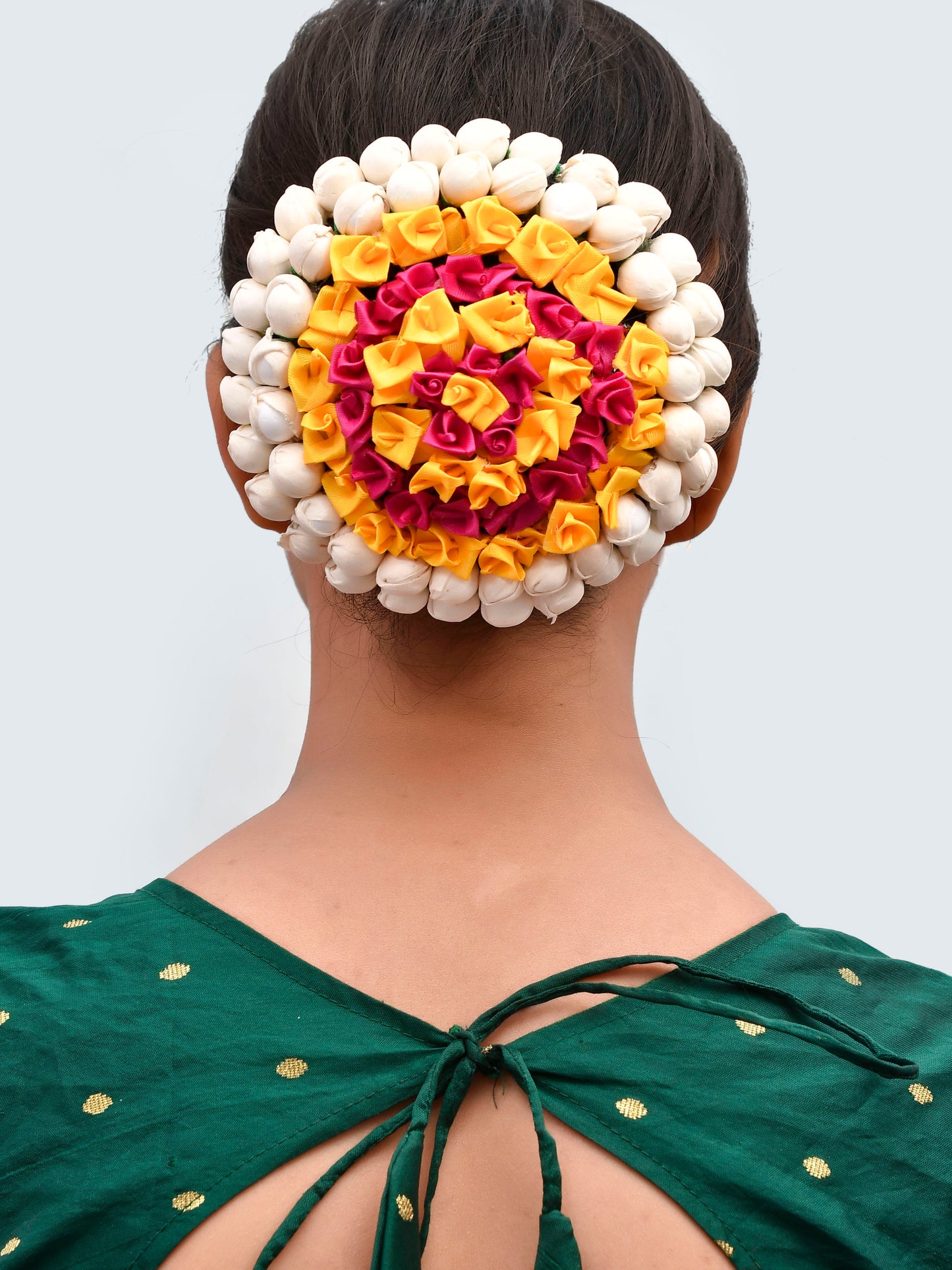 Multicolor Flower Designer Hair Juda Bun Cover