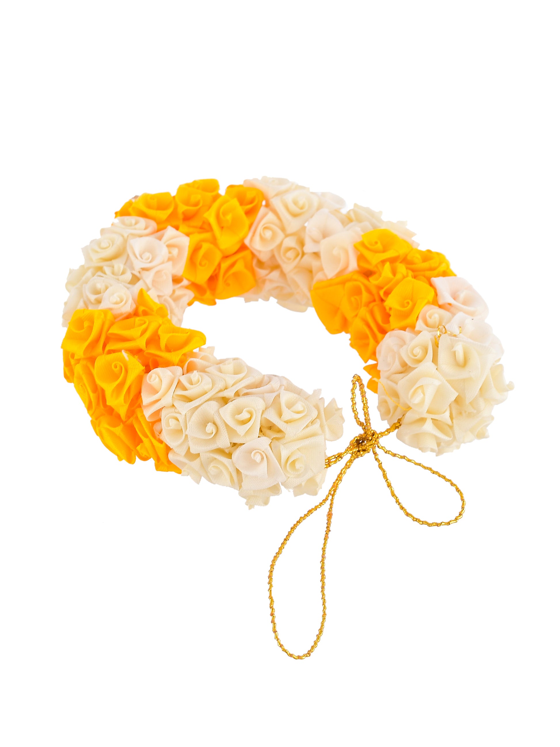 Yellow and White Ribbon Floral Hair Accessory Set