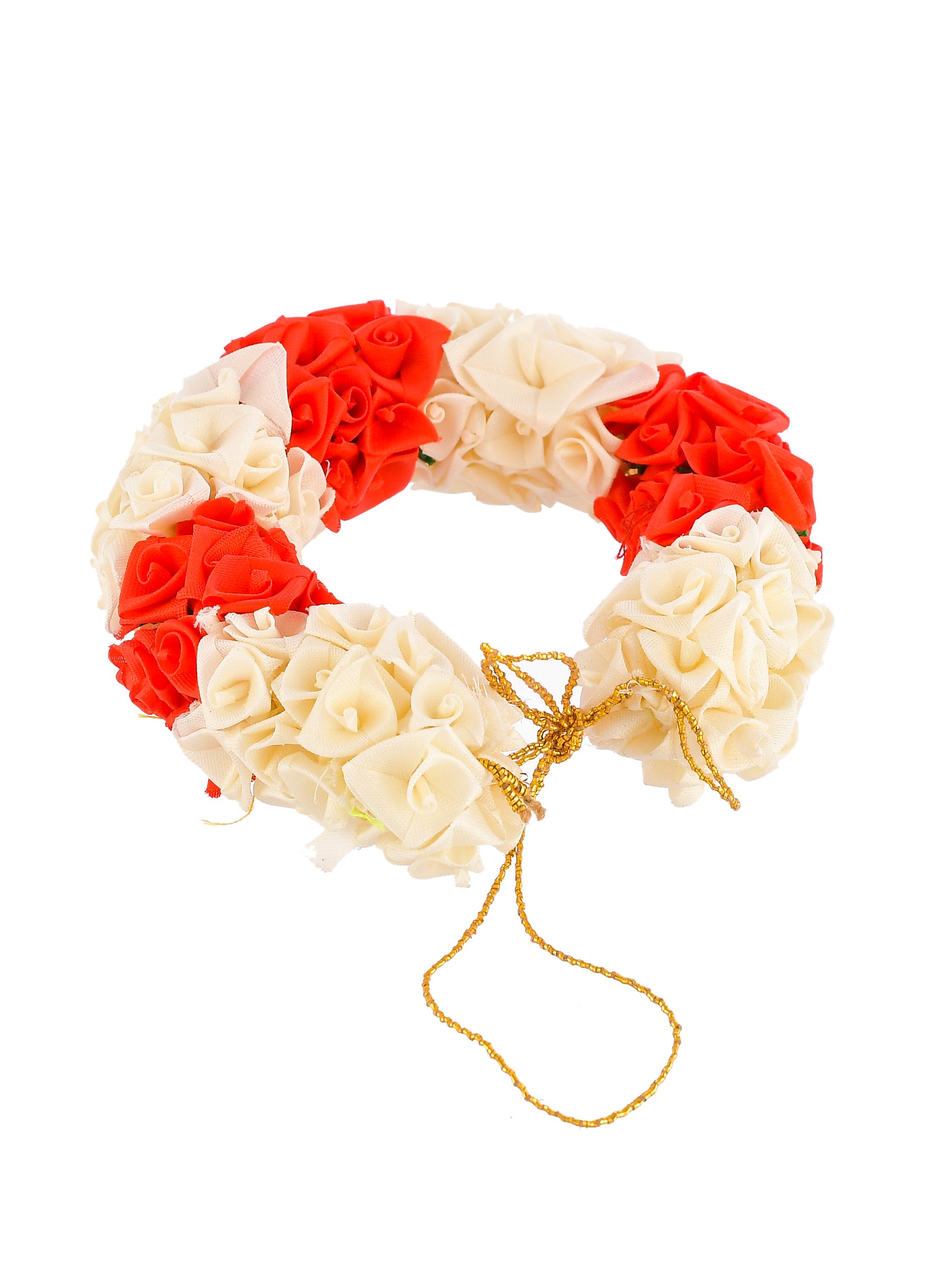 Red and White Flower Hair bun Accessory set