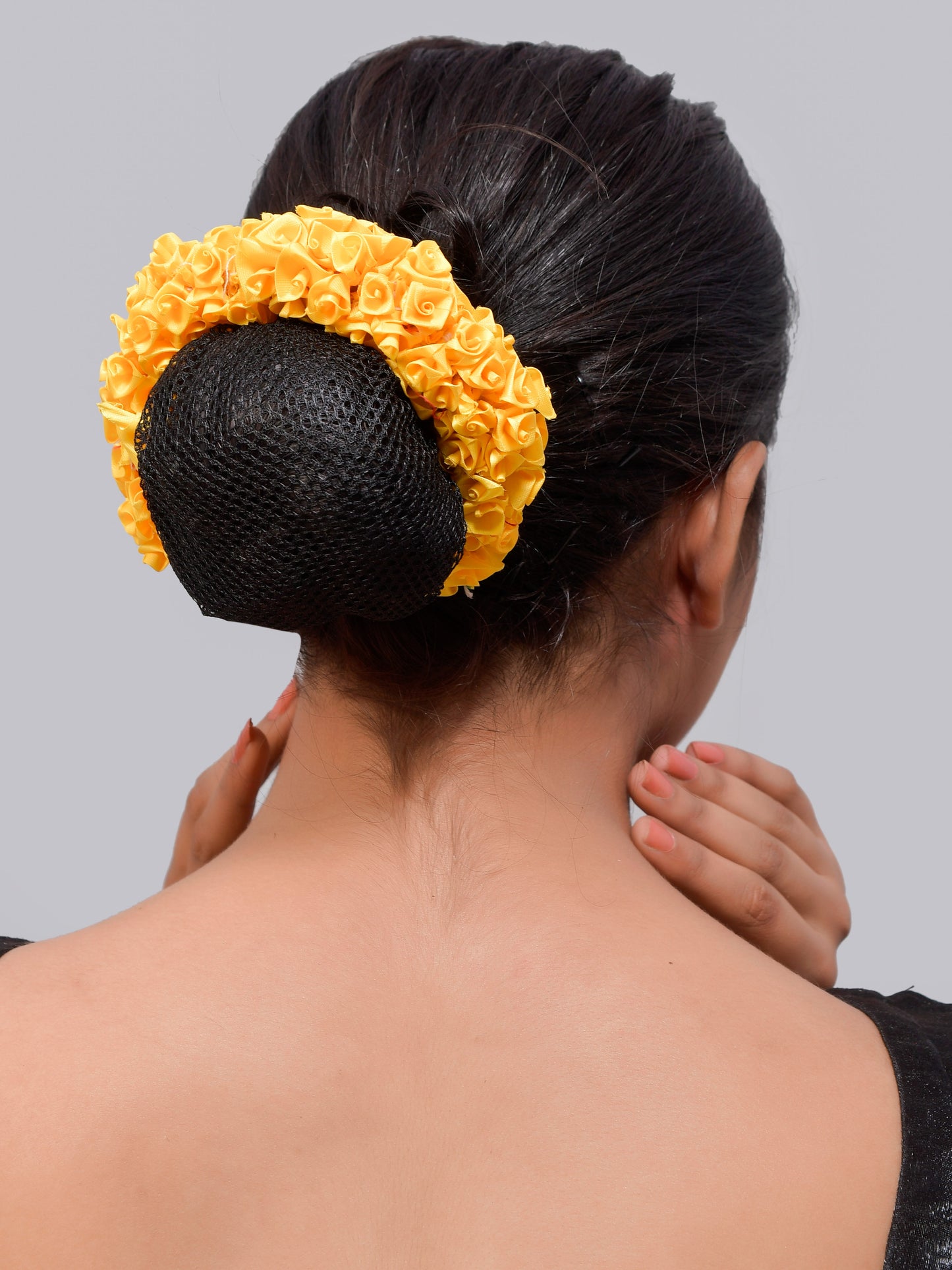 Bright Yellow gajra hair accessory set