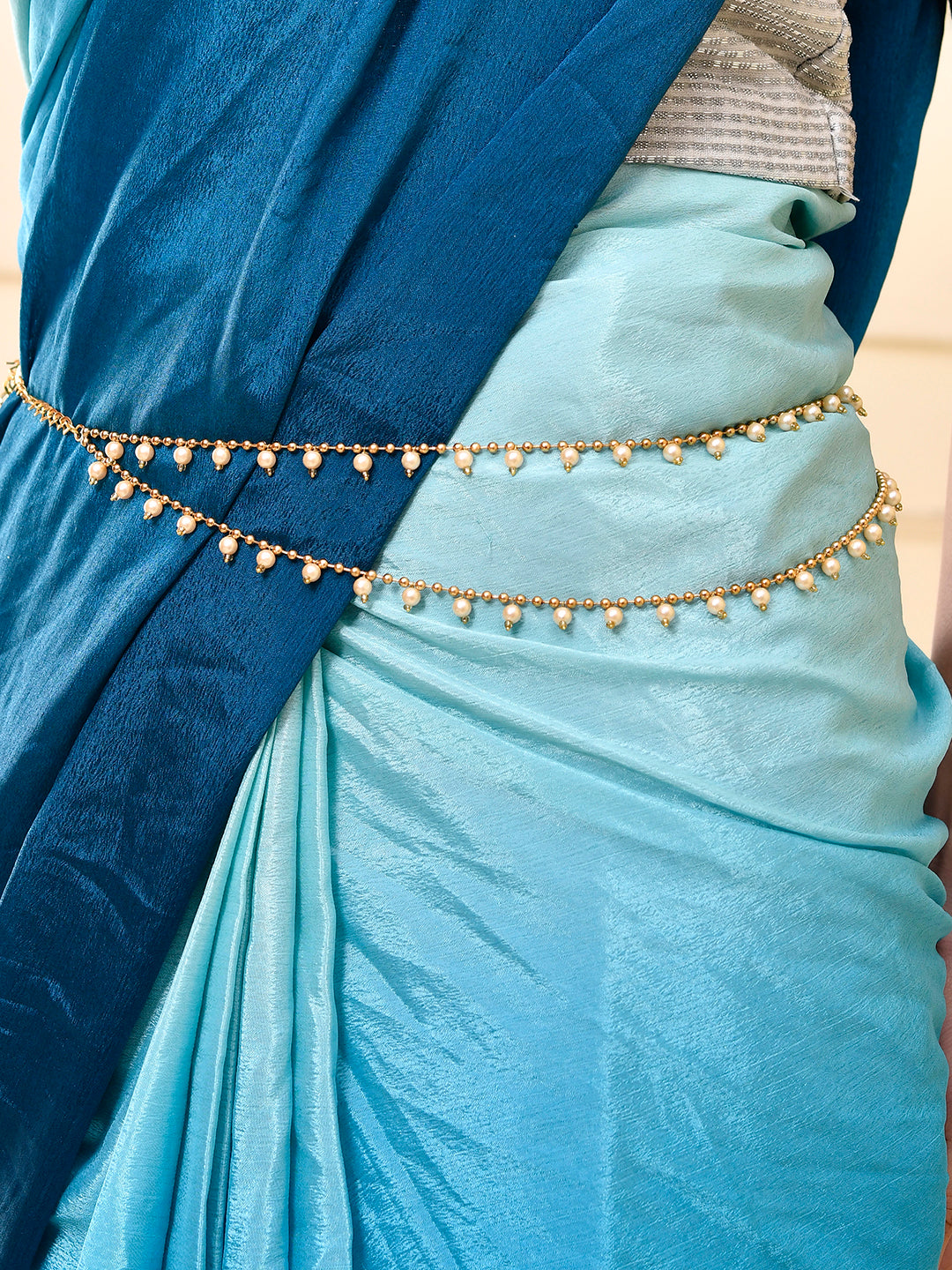 Waist Chain And Robe Buy Gold & Pearl Saree Waist Chain Online silvermercdesigns ...
