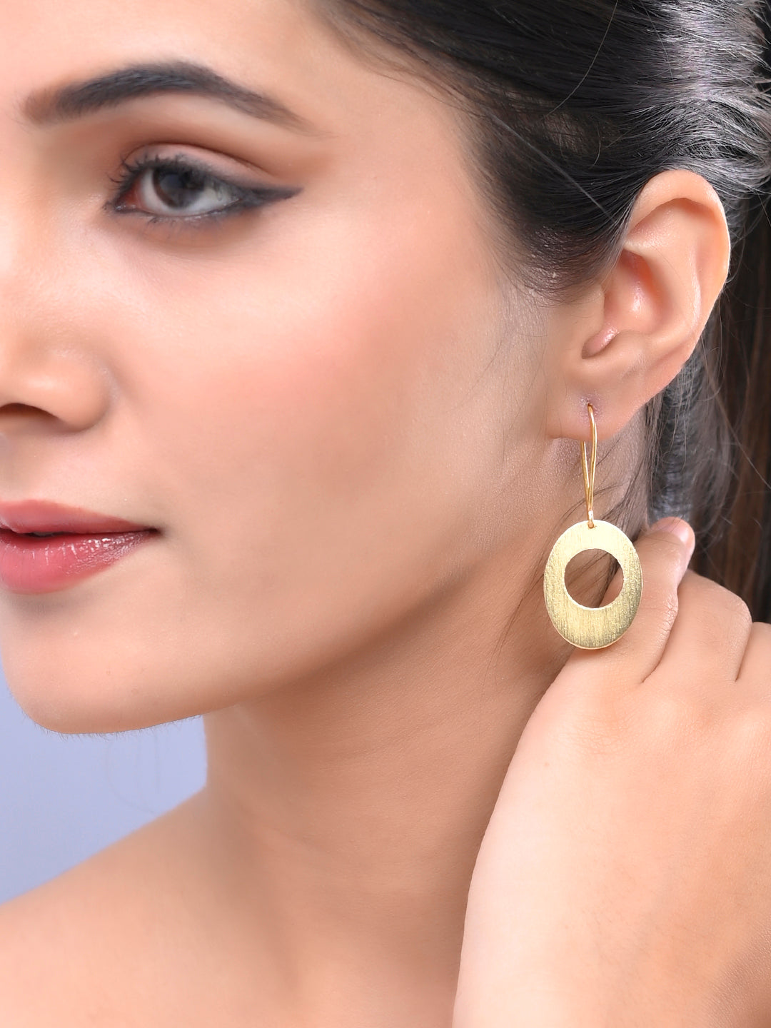 Gold-Plated Brass Chandbali Brass Drop Earrings for Stylish Women