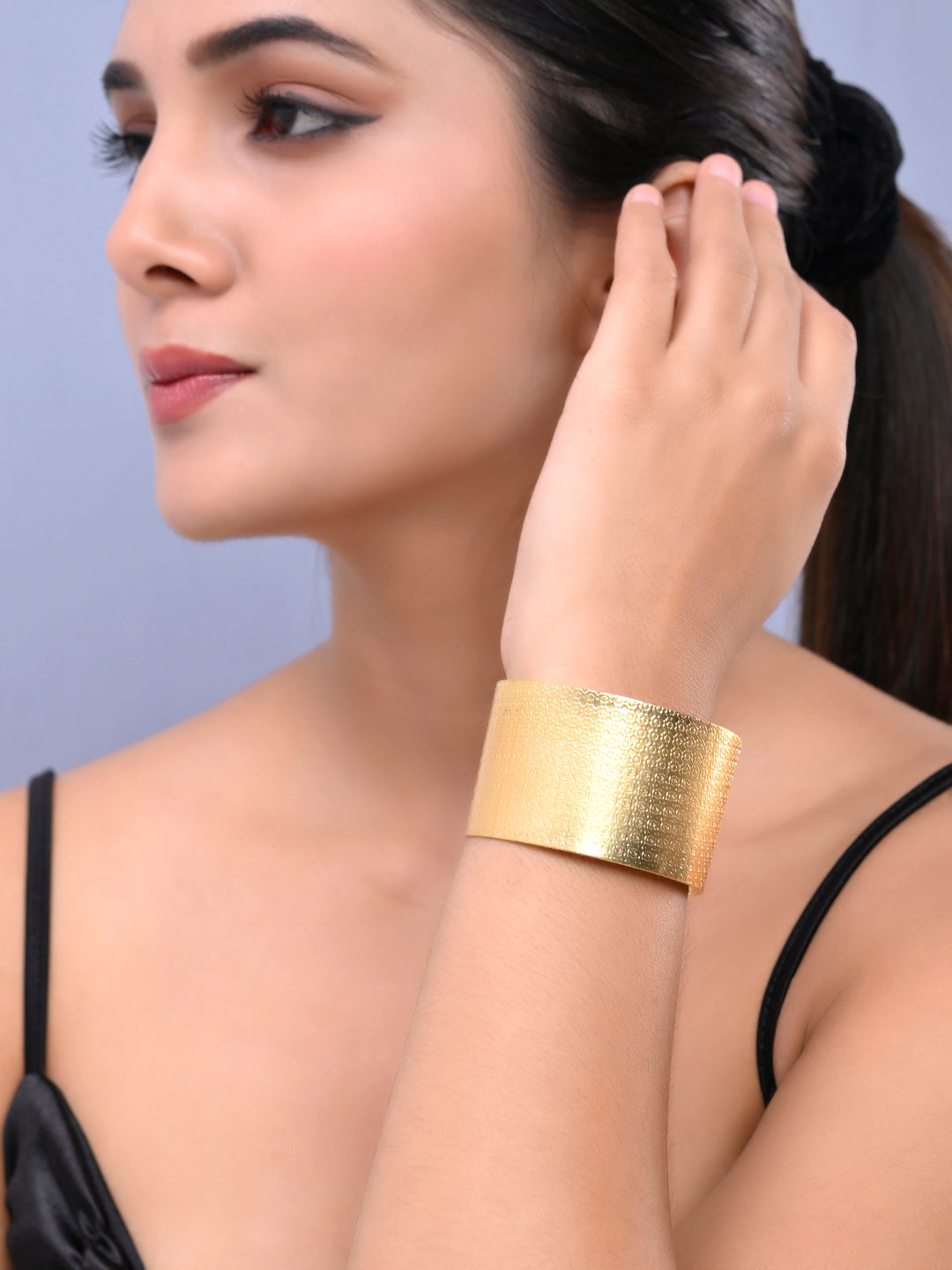 Gold Plated Trendy Statement Handcuff